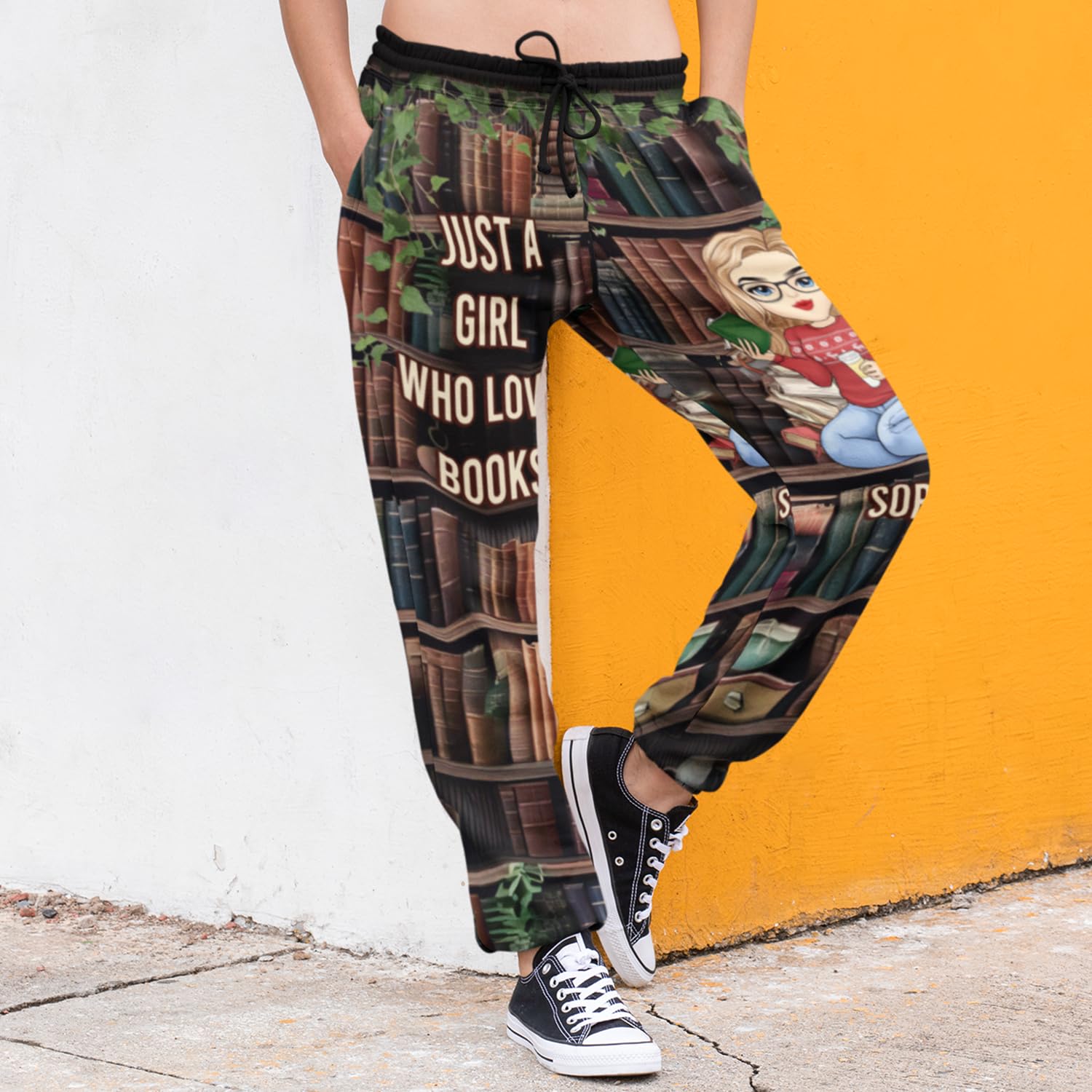 Custom Sweatpants for Women - Personalized Jogger Pants with Book Lover Designs | Christmas & Birthday Gifts for Book Nerds & Bookworms | Cozy Lounge Wear for Reading & Relaxing