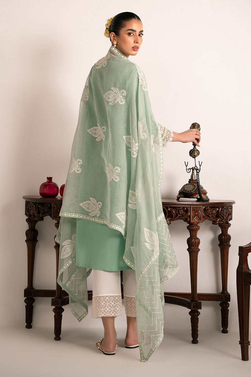 Green Glimmer 2-Piece Set (Shirt & Dupatta) - Elegant Ethnic Outfit for Women, Perfect for Weddings, Festivals & Special Occasions