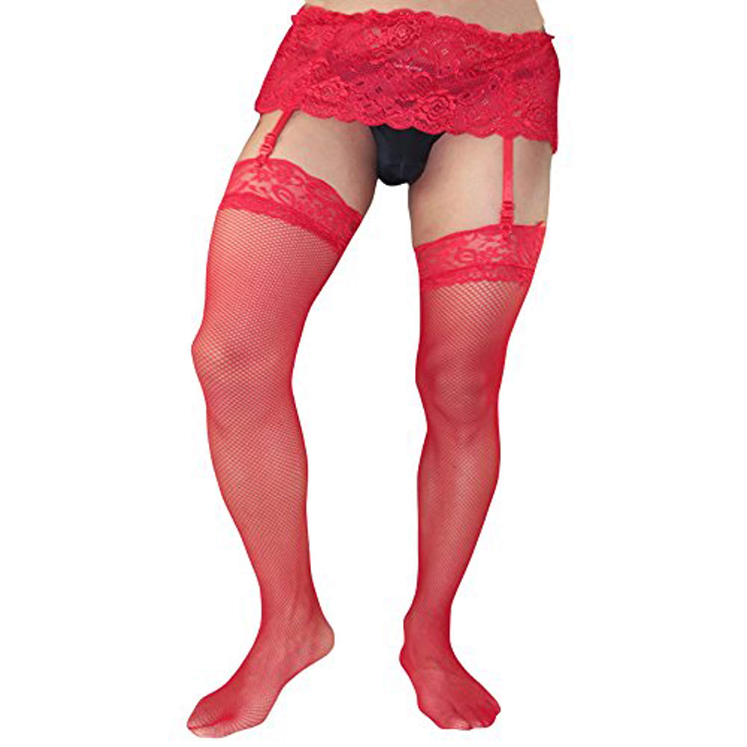 Ultra Thin Men's Pantyhose & Garter Belt Set - Sexy Erotic Stockings for Crossdressing & Intimate Wear - Perfect for Lingerie Parties, Role Play & Special Occasions