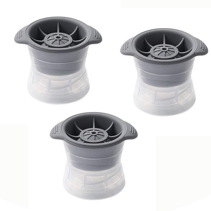 Premium Giant Spherical Ice Ball Maker - 2.5 Inch Large Ice Ball Mold for Whiskey, Cocktails & Bourbon - Perfect for Home Bars, Parties & Gift Giving
