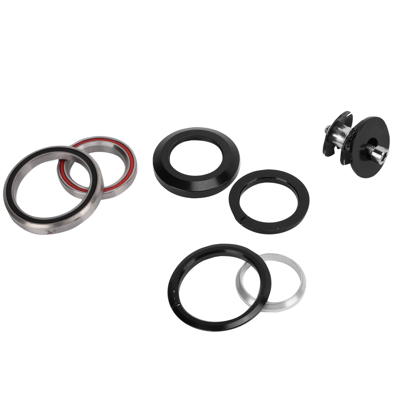 Shanrya Lightweight Bike Bearing Headset - Double Ball Bearing Road & Mountain Bike Headset - Easy Installation for Smooth Ride - Perfect for Commuting, Racing & Off-Road Cycling