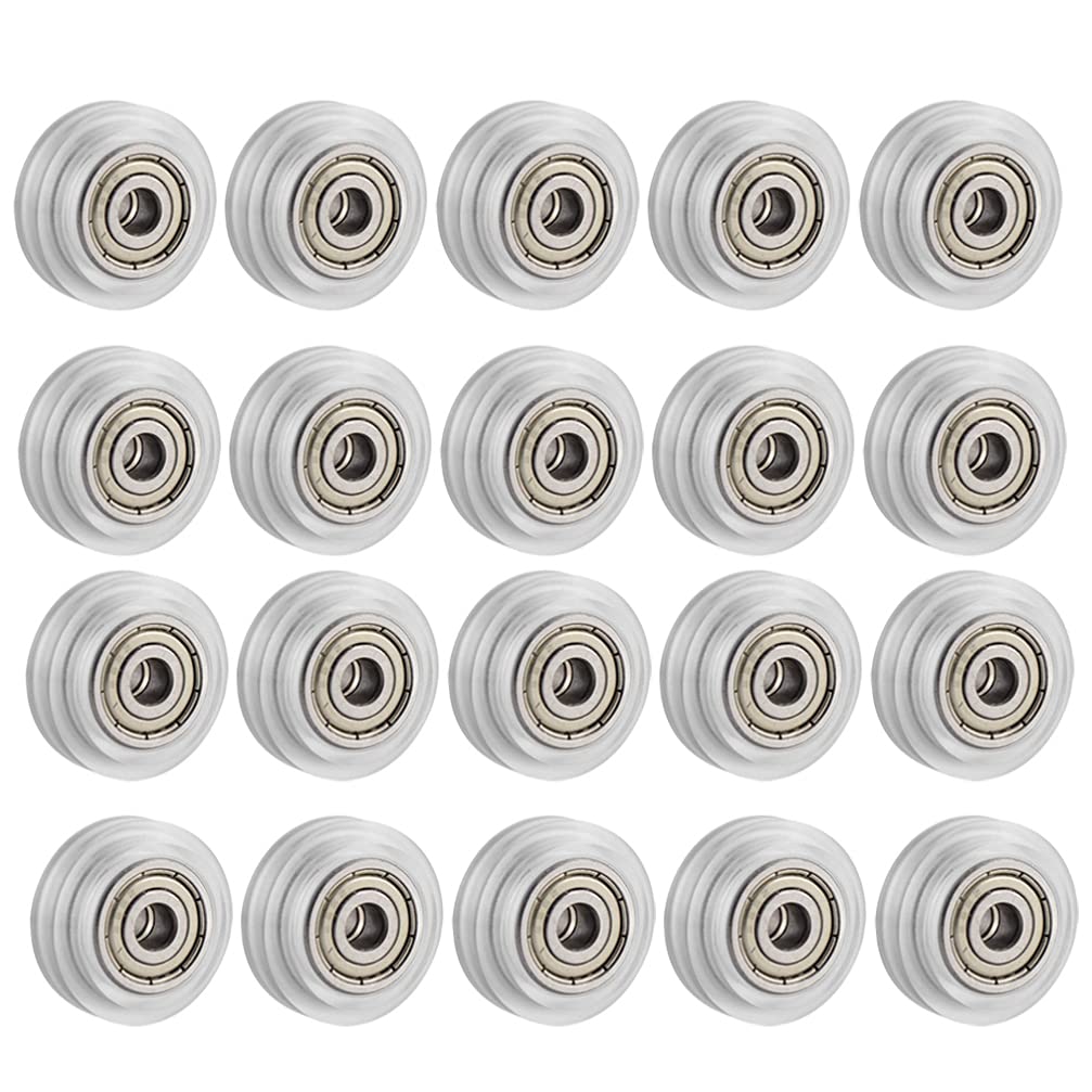 iplusmile 26pcs 3D Printer POM Wheels - Clear Plastic Linear Bearing Rollers for CNC Machines & 3D Printers | Smooth Motion, Durable Passive Round Pulleys | Perfect for DIY CNC Routers, Laser Cutters, and 3D Printing Projects