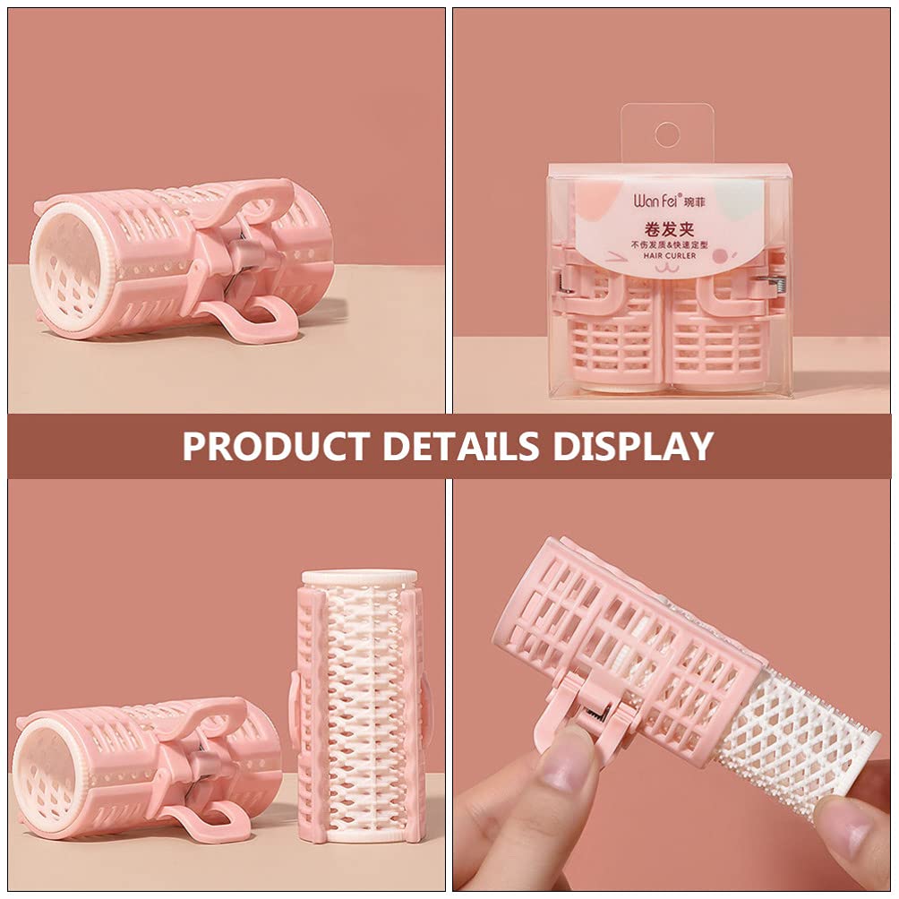 EXCLUZO 4-Pack Self-Grip Hair Rollers for Salon & DIY Hairstyles - No Heat No Clips Hair Curlers for Women - Perfect for Home Use, Parties & Special Occasions