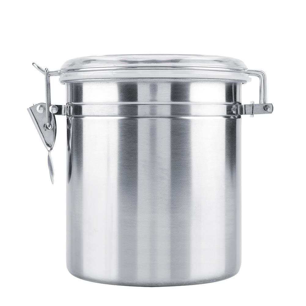 Premium Stainless Steel Coffee Container - 1400ml Vacuum Sealed Storage Jar for Coffee, Tea, Sugar & Beans | Airtight Kitchen & Pantry Organization for Freshness | Ideal for Home, Office & Camping Use