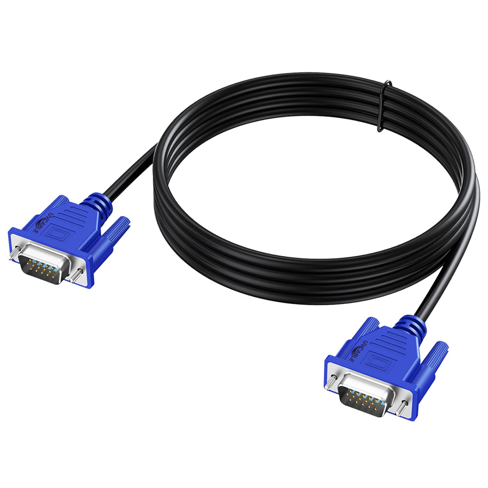 High-Speed VGA Cable 5ft Male to Male - 1080P@60Hz Full HD Monitor Cord for Computer, TV, Projector & Docking Station - Ideal for Home Office, Gaming & Presentations