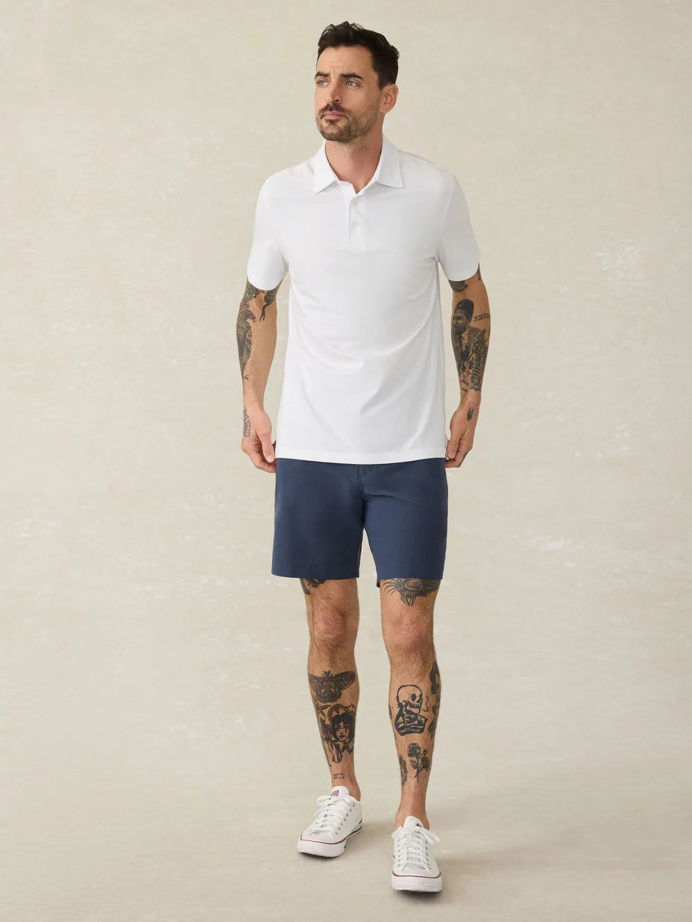 Faherty Men's 7 Inch All Day Short 2.0 - Lightweight Quick-Dry Casual Shorts in Blue Nights for Summer, Beach, and Outdoor Activities