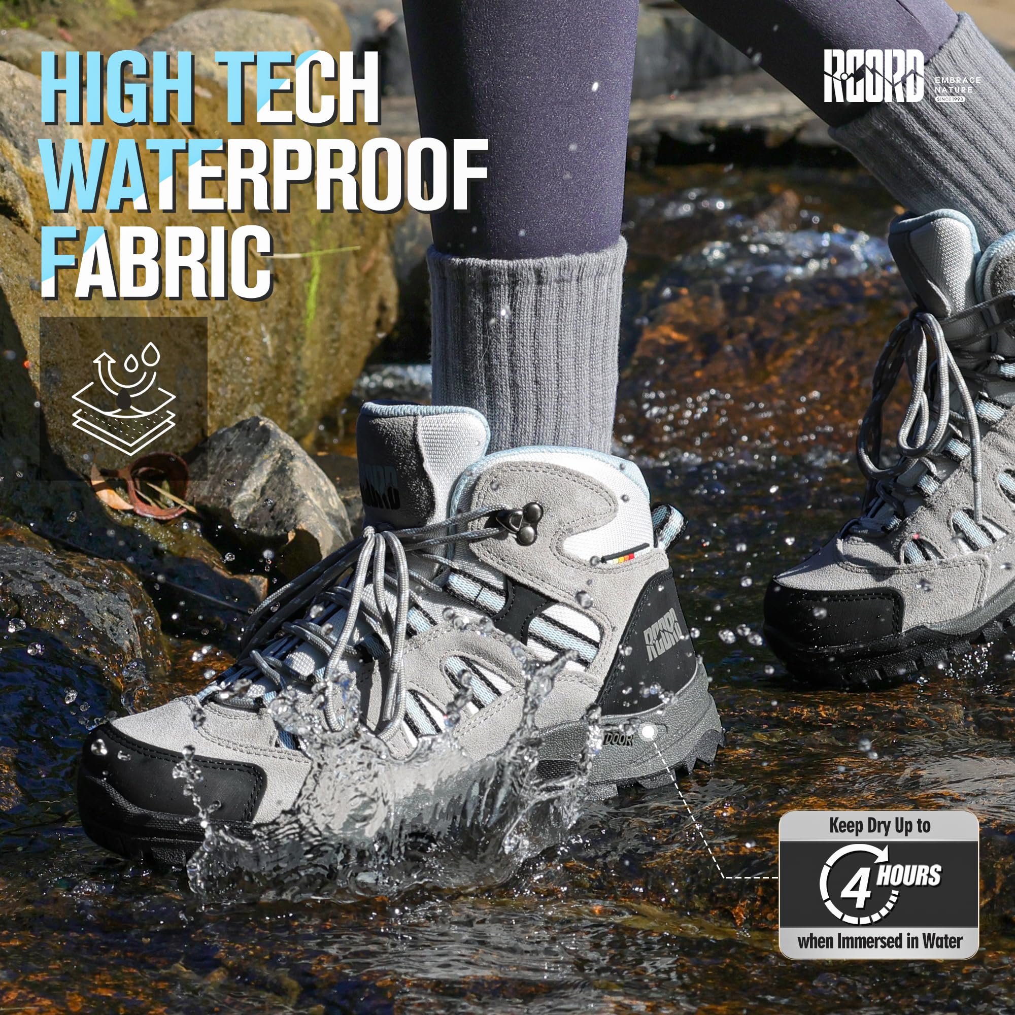 **Waterproof Non-Slip Women's Hiking Boots - Comfortable Outdoor Walking Shoes for Women | Perfect for Trail Hiking, Camping & Mountain Adventures**