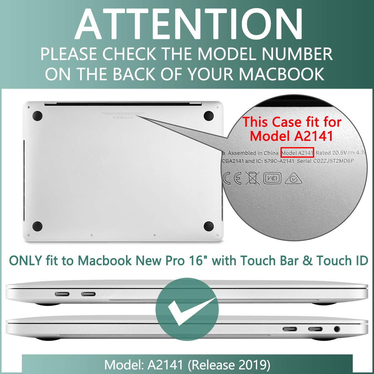 Dongke Silver Palm Rest Protector & Trackpad Cover for MacBook Pro 16