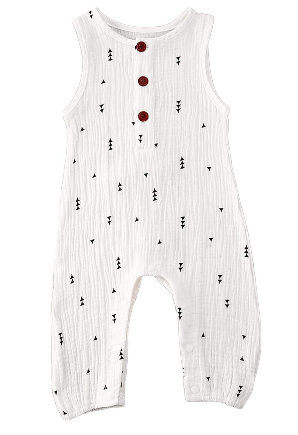 Unisex Baby Muslin Cotton Sleeveless Romper - Soft & Breathable Jumpsuit for Boys & Girls | Perfect for Spring & Summer Outfits, Playdates & Outdoor Adventures
