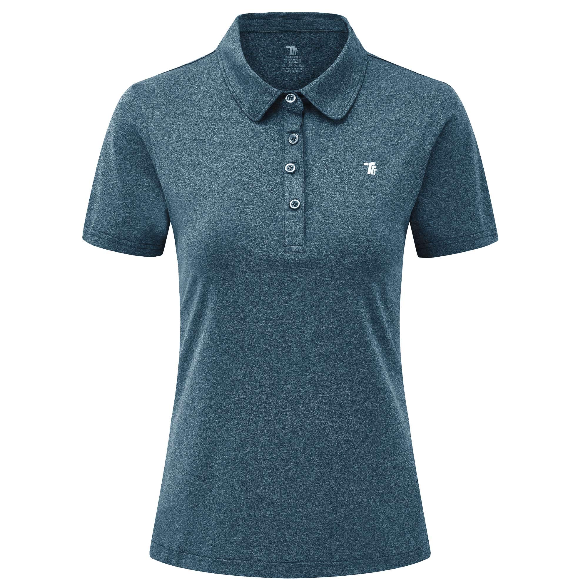 Women's Moisture Wicking Golf Polo Shirts - Breathable Short Sleeve Ladies Golf Tops for Summer - Perfect for Golf Course, Driving Range & Casual Wear