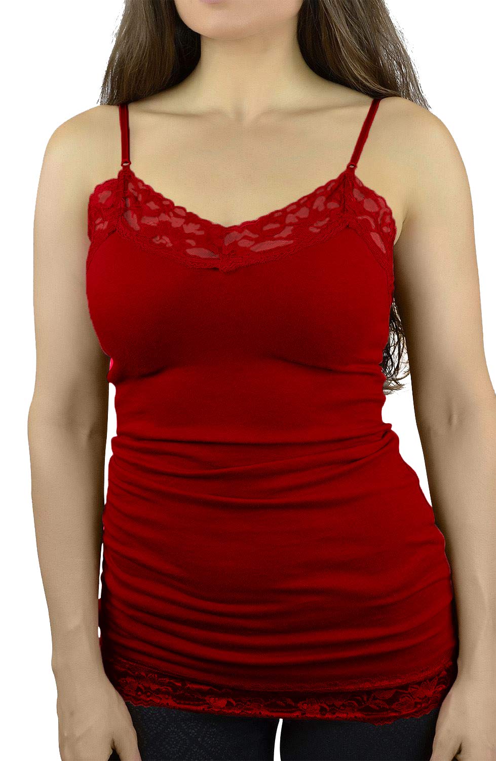 Belle Donne Women's Adjustable Spaghetti Strap Camisole Tops - Plus Size Tank Tops for Casual Wear, Layering & Summer Outfits