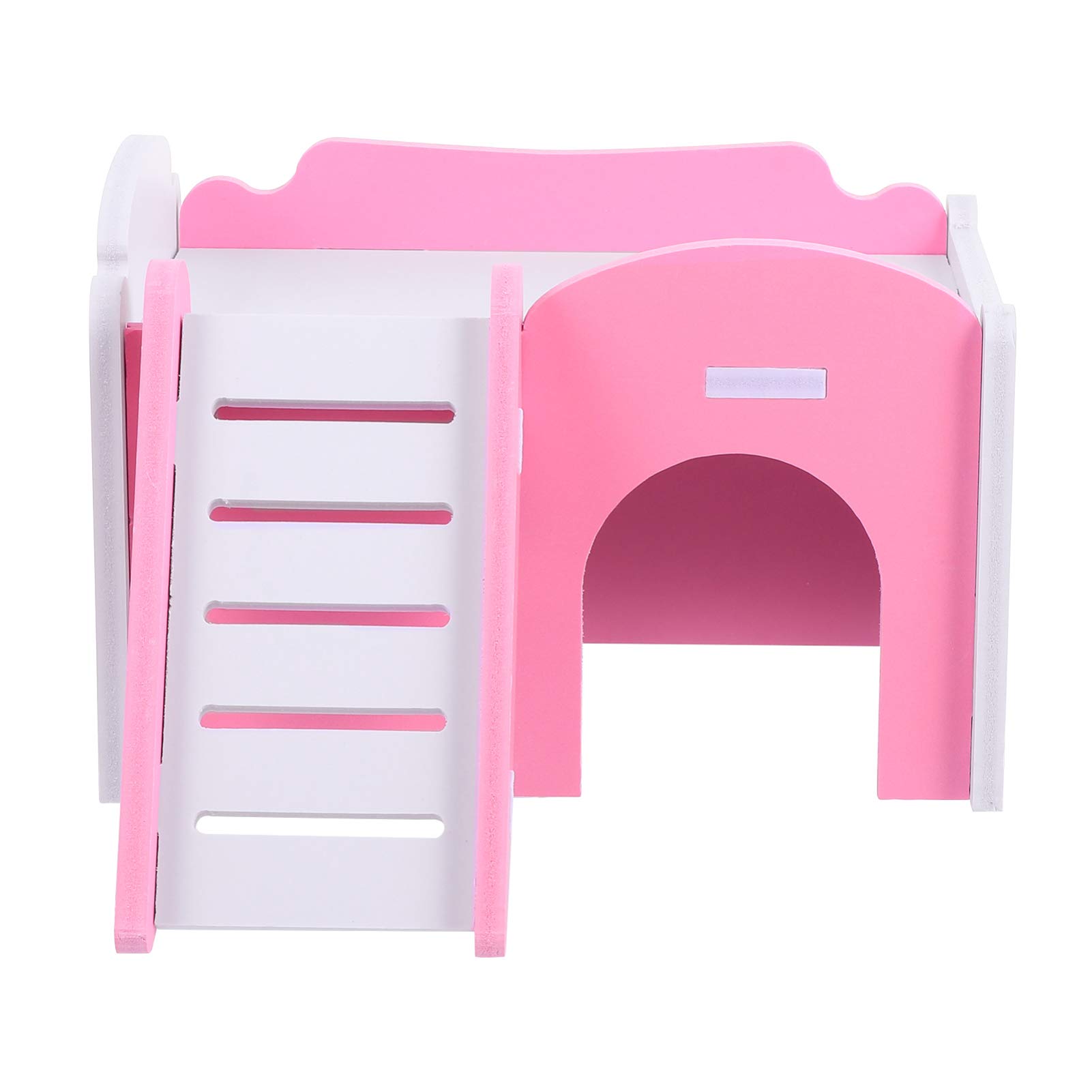 Balacoo Natural Wooden Chew Toys for Hamsters - Small Animal Ladder, Climbing Platform, Hideout Hut & Sleeping Bed - Perfect for Gerbils, Dwarf Hamsters, Chinchillas & Guinea Pigs - Great for Cage Enrichment & Teeth Health