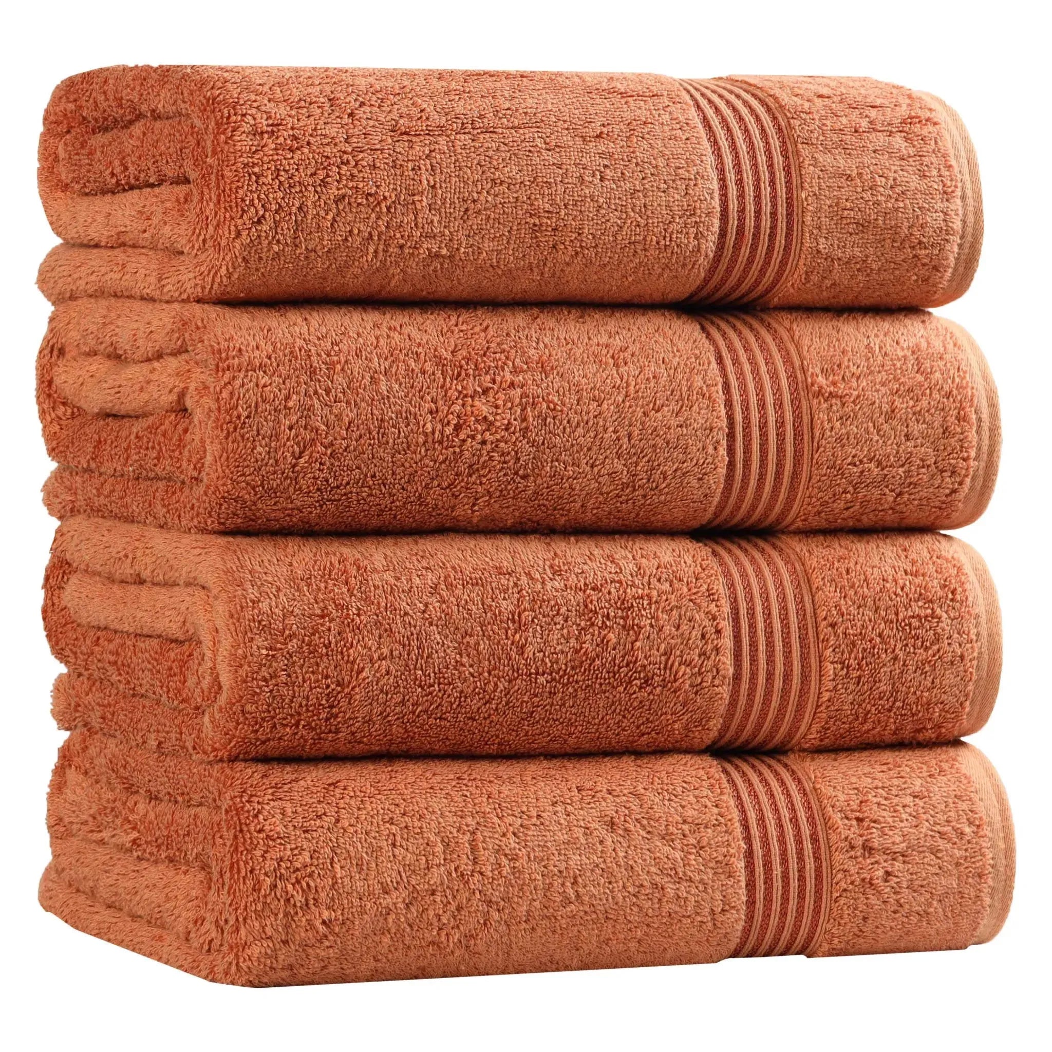 Premium Egyptian Cotton Bath Towels Set of 4 - Ultra Soft & Highly Absorbent Luxury Towels for Spa, Hotel & Home Use