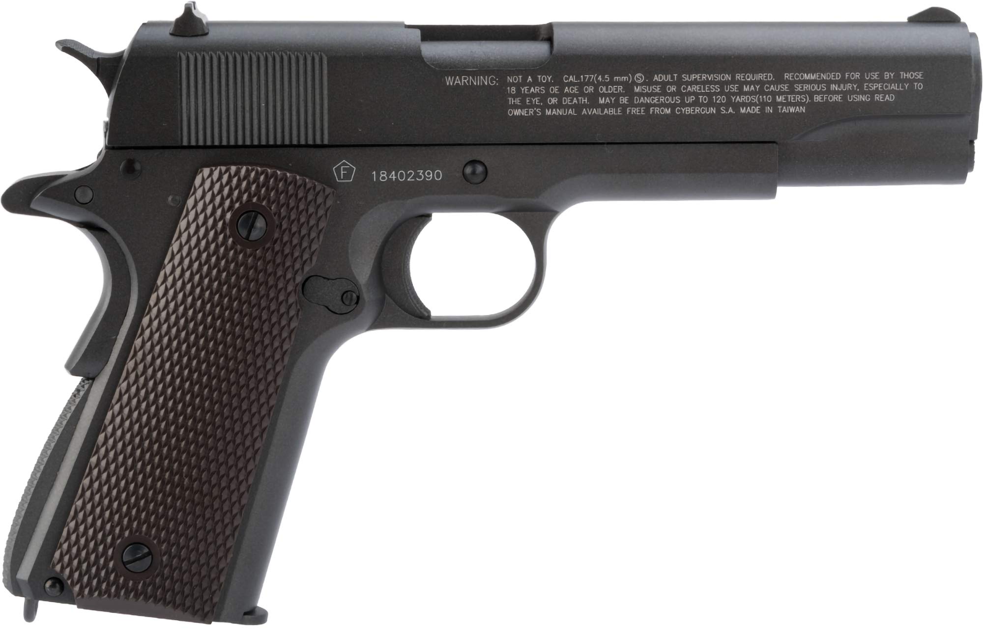 Tanfoglio Witness Metal Blowback 1911 4.5mm Air Pistol (.177 Caliber) - Realistic CO2 Airgun for Target Shooting & Training | Perfect for Backyard Practice & Airsoft Enthusiasts