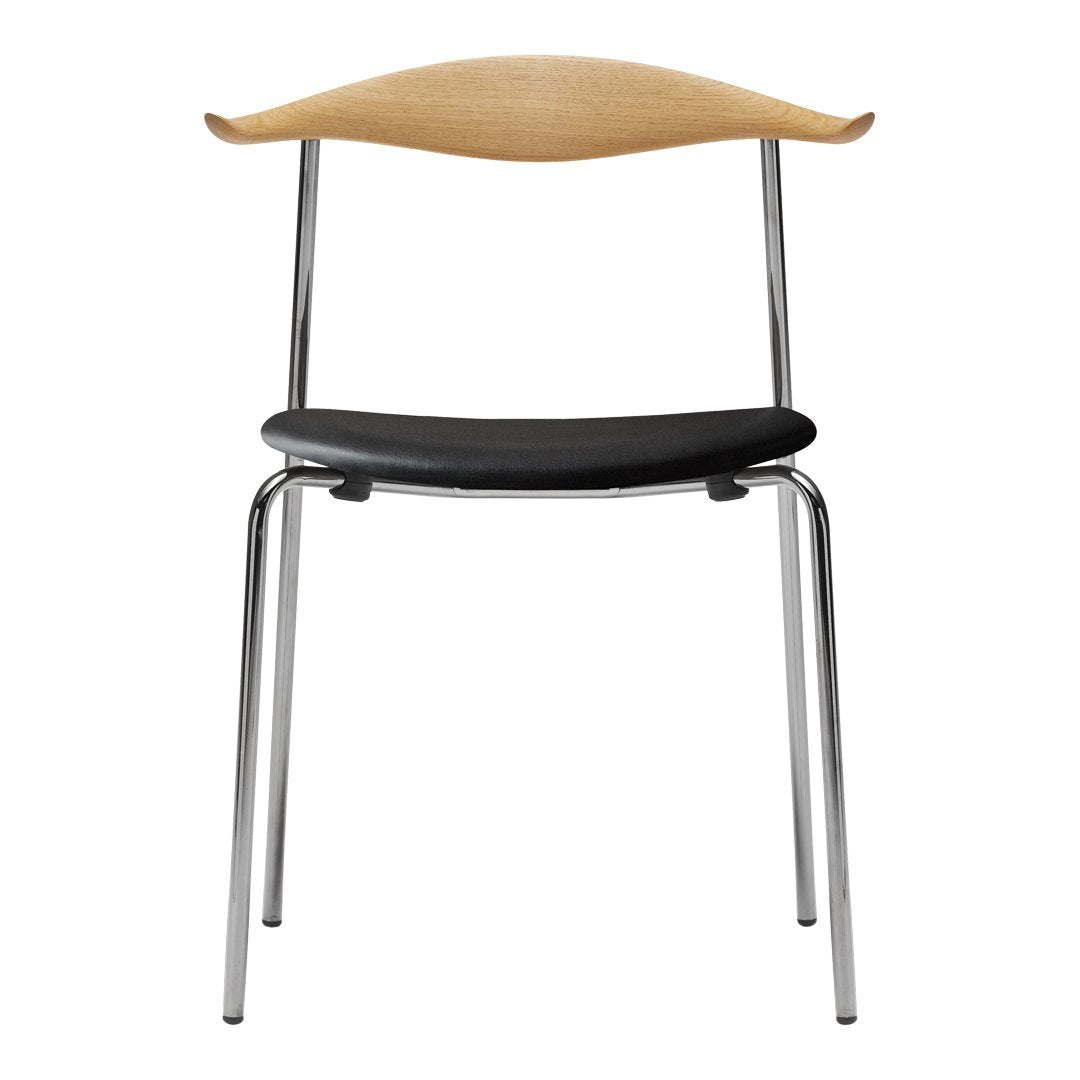 CH88P Upholstered Chair with Stainless Steel Frame and Wooden Legs - Perfect for Office, Dining Room, and Home Decor