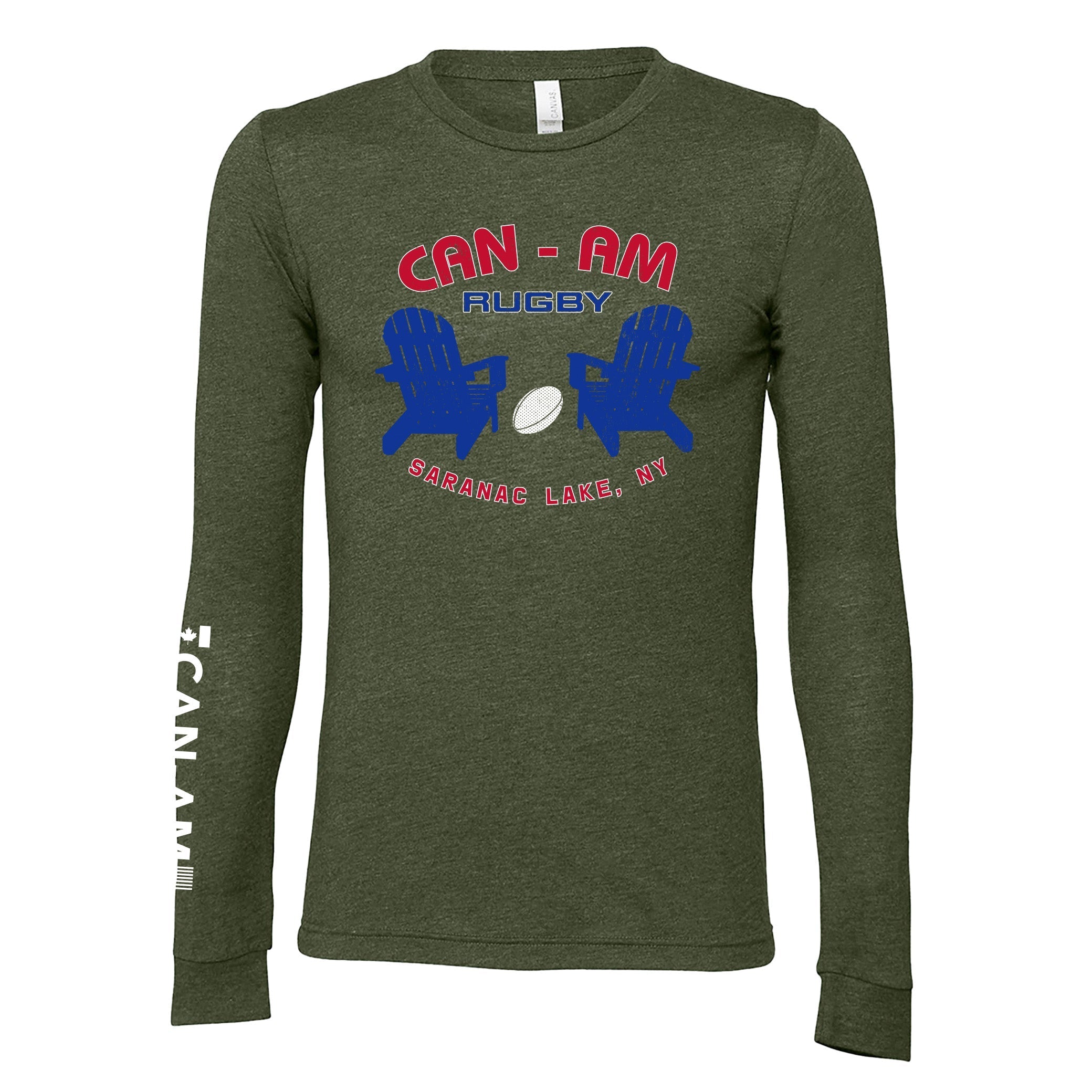 Can Am Adirondack Chairs Long Sleeve T-Shirt for Men & Women - Comfortable Outdoor Lounge Wear for Camping, Beach, and Backyard Relaxation