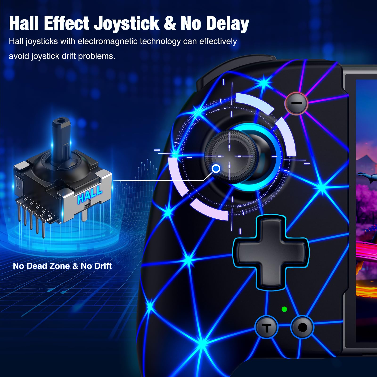Wireless Pro Controller for Nintendo Switch & Switch OLED - Ergonomic Full-Size Gamepad with One-Piece Joypad Design | Perfect for Handheld Mode Gaming, Multiplayer Sessions & Long Play Comfort