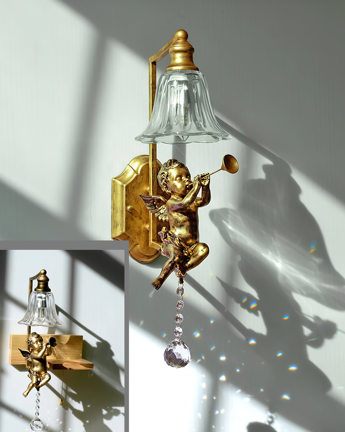 Art Angel Wall Lamp - Elegant Decorative Lighting for Bedroom, Living Room & Hallway - Perfect for Home Decor & Ambiance