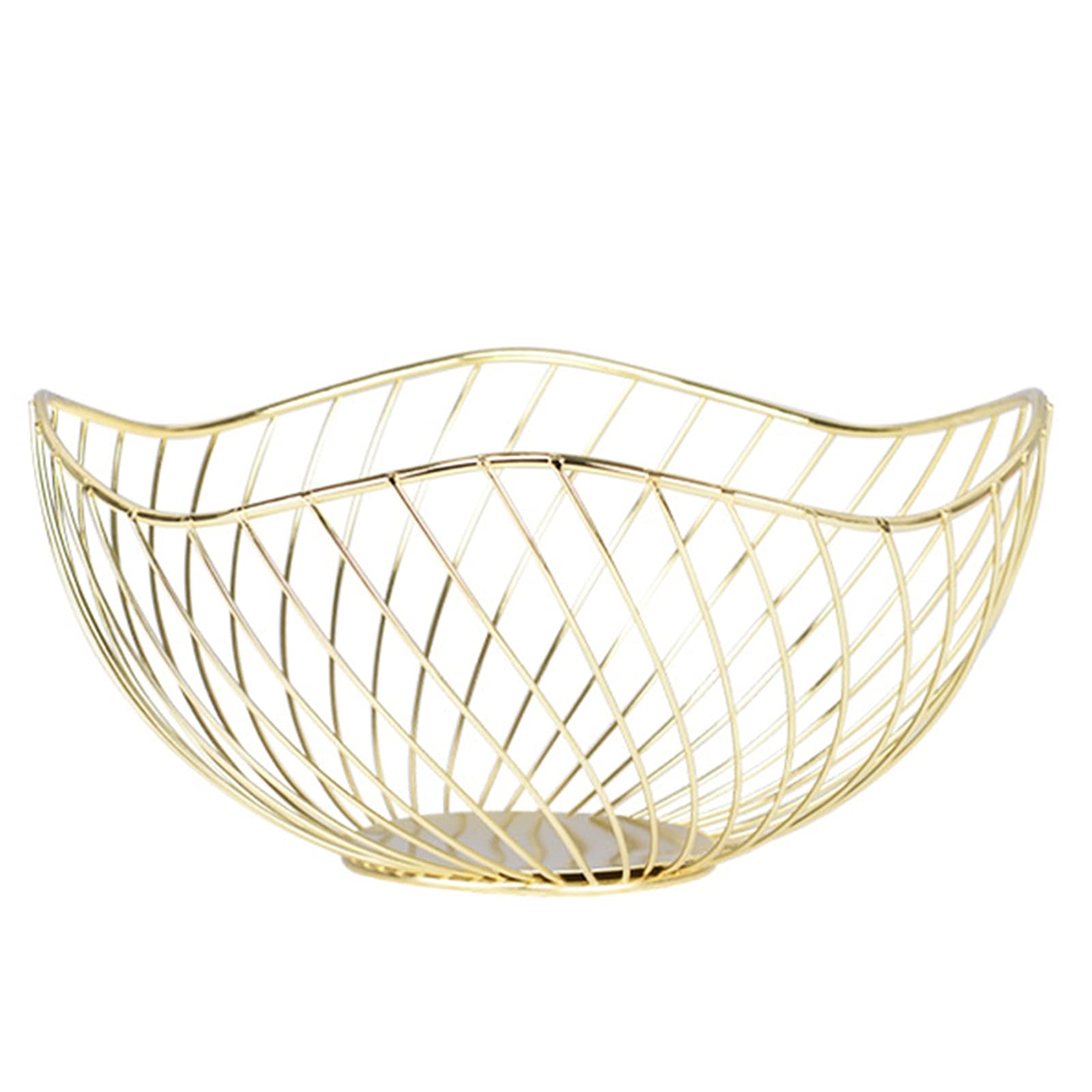 Stainless Steel Wire Fruit Basket - Rose Gold Kitchen Fruit Bowl with Handles for Snacks, Storage & Home Decor | Perfect for Dining Table, Countertop & Gift Giving