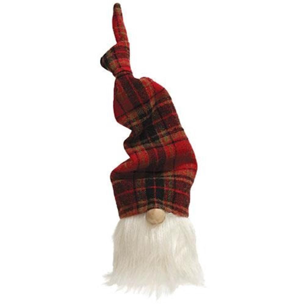 Small Red & Black Plaid Hat Gnome - Christmas Home Decor, Garden Ornament, Holiday Gift for Family & Friends - Perfect for Indoor/Outdoor Holiday Decorations