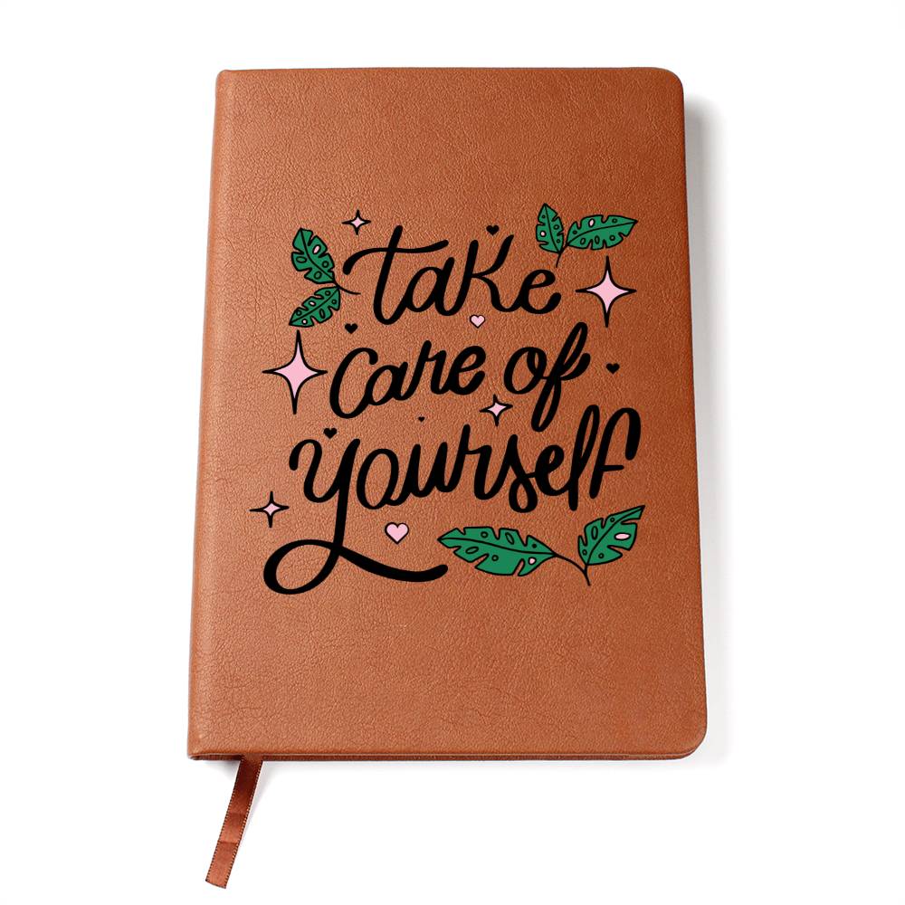 Self Journal Vegan Leather Planner - Daily Gratitude & Goal Setting Notebook for Productivity & Self-Care | Perfect for Work, School & Personal Development