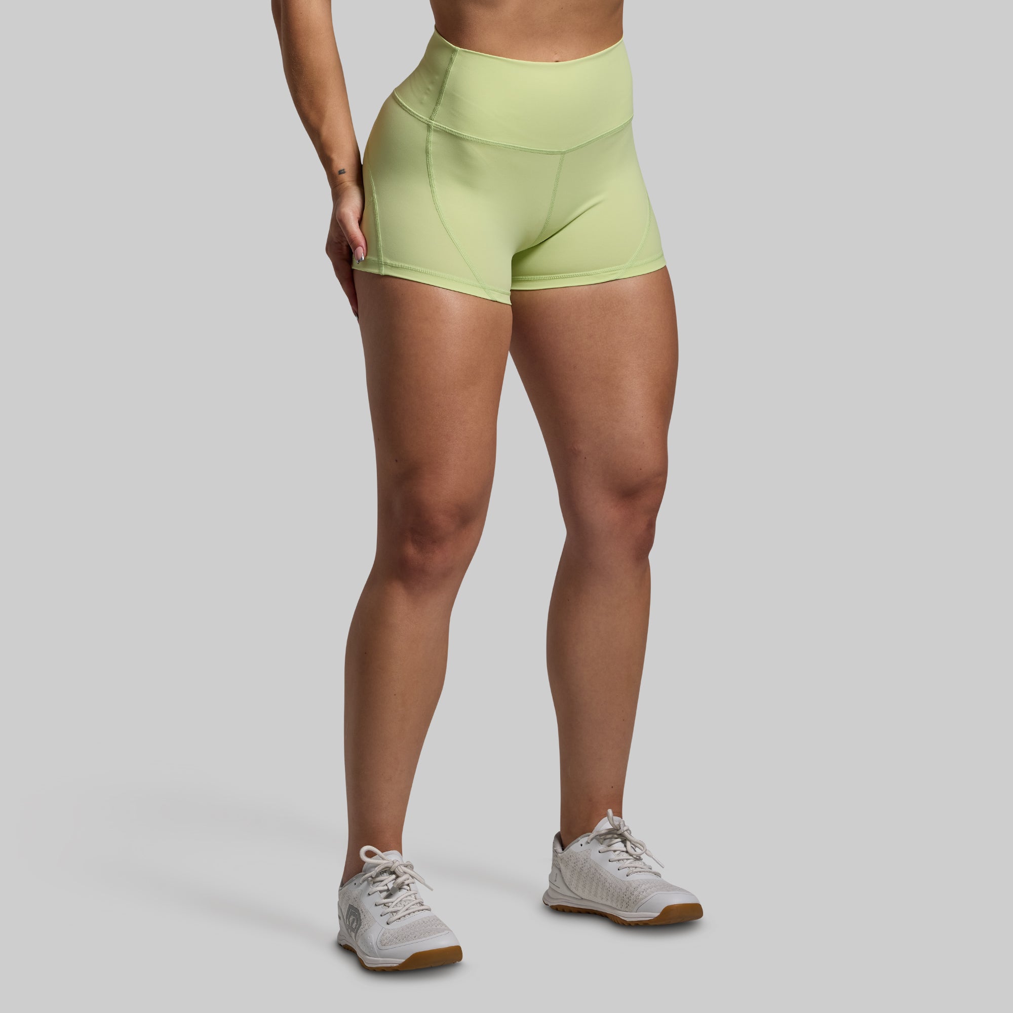 High Waisted Booty Shorts for Women - Glow in The Dark Workout & Party Shorts - Sexy Gym, Yoga, and Night Out Outfit