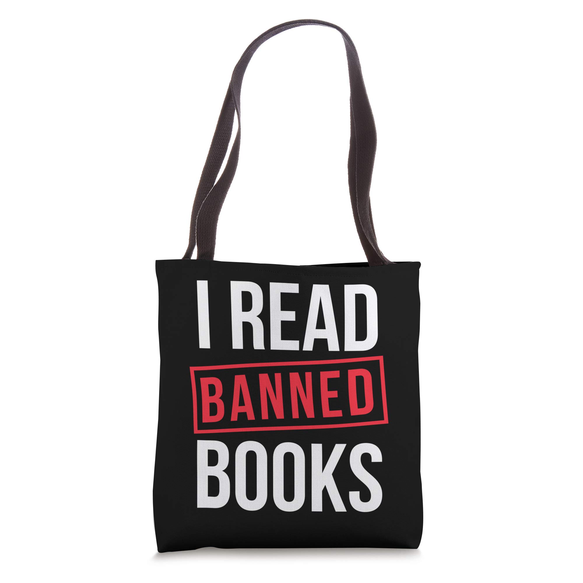 I Read Banned Books Tote Bag - Eco-Friendly Cotton Book Lover Tote - Perfect for Library, Bookstore & Protest Marches