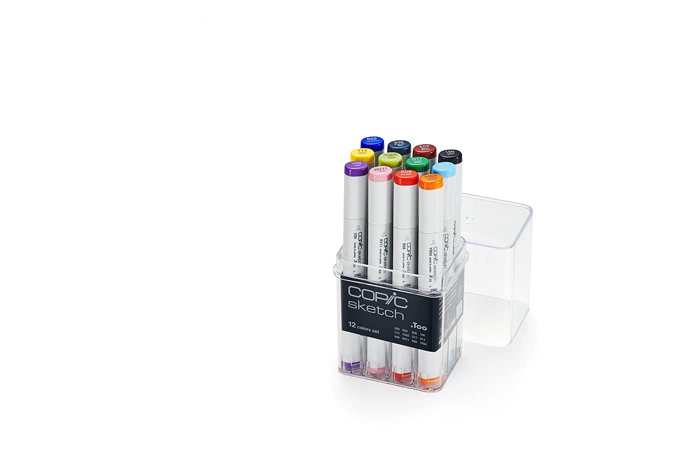 Copic Alcohol Sketch Marker Set - 12 Basic Colors for Artists, Illustrators & Designers | Perfect for Sketching, Coloring & Professional Art Projects