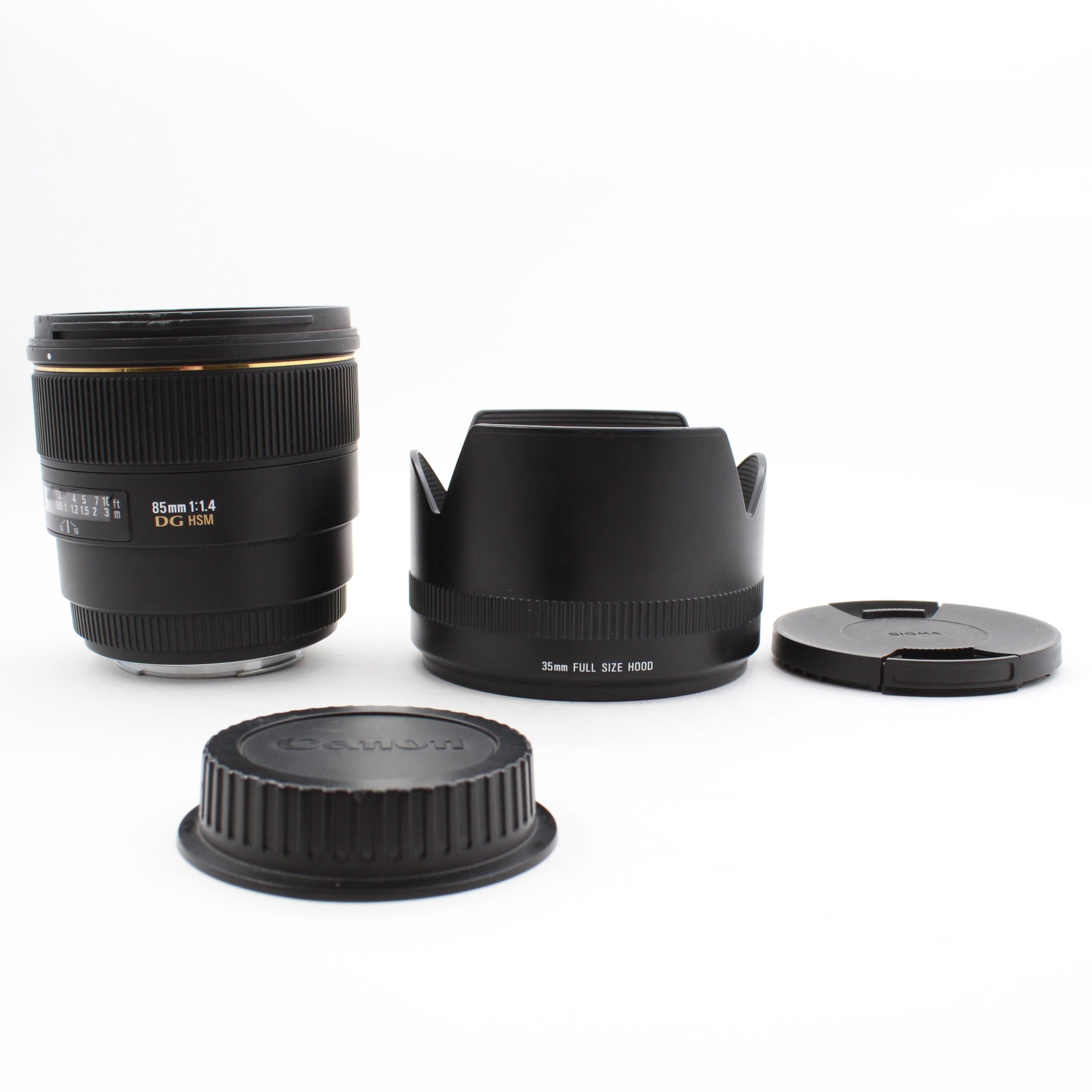 Used Sigma 85mm f/1.4 EX DG HSM Lens for Canon EF Mount - Perfect for Portrait & Low-Light Photography