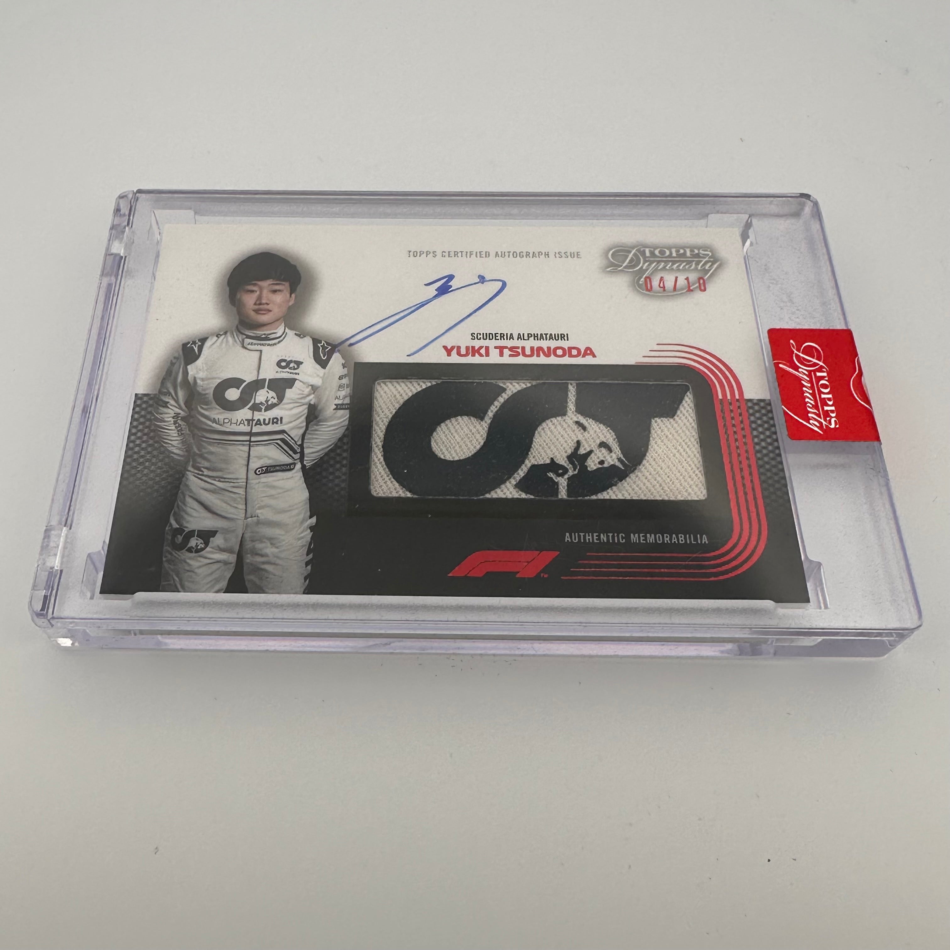 2022 Topps Dynasty F1 Yuki Tsunoda #DAF YT Auto Racing Glove Relic Card - Collectible Memorabilia for Formula 1 Fans & Sports Card Enthusiasts - Perfect for Display, Trading, and Gifting