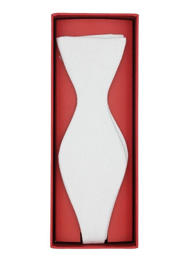 Premium Self-Tie Cotton Marcella Bow Tie for Men - Classic White Formal Accessory for Weddings, Prom & Black Tie Events