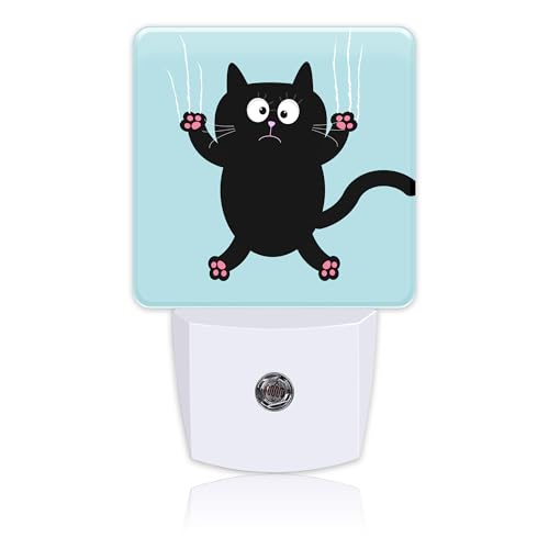 Cartoon Black Cat Claw Scratch Glass