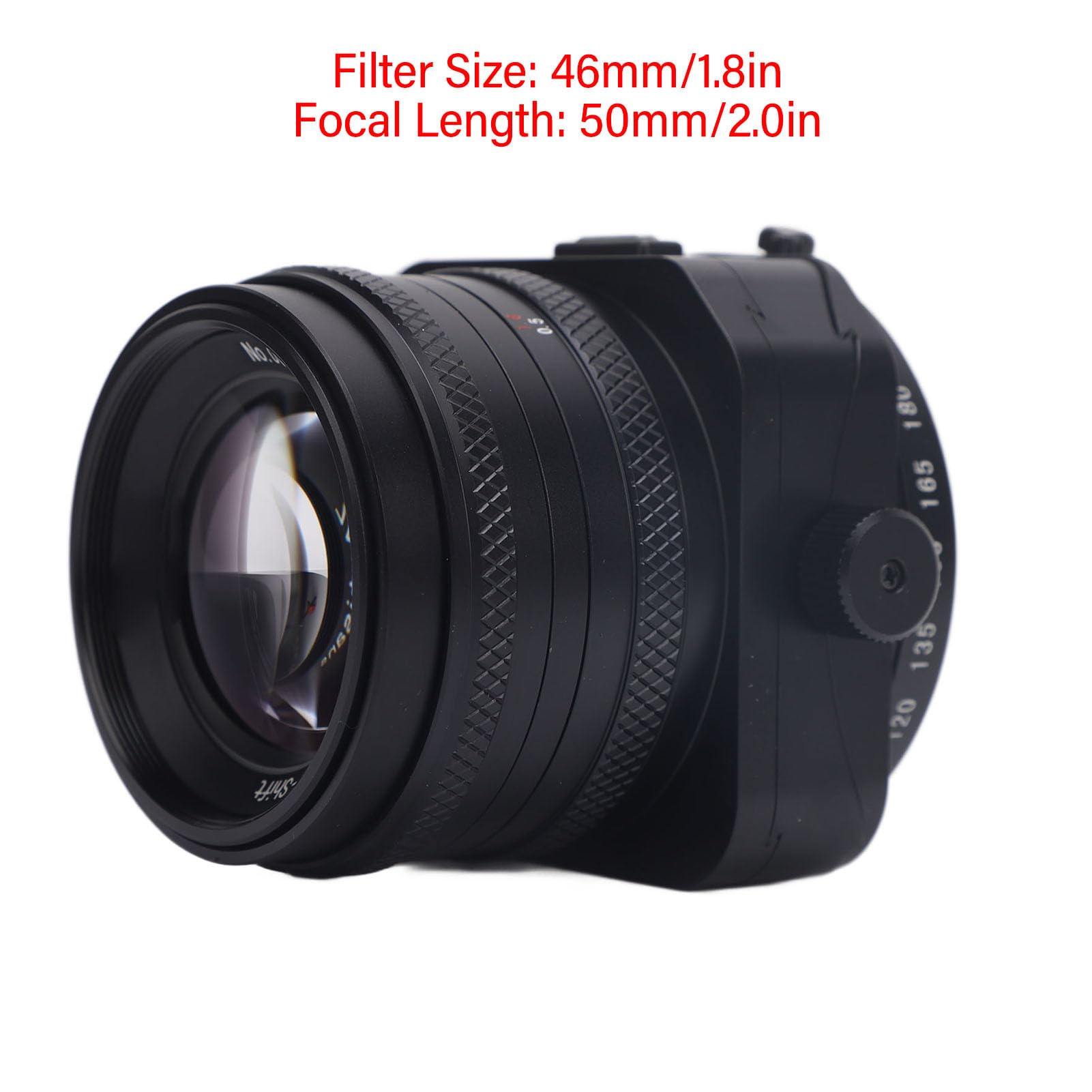50mm F1.4 Tilt Manual Lens for Sony E Mount - Large Aperture Half Frame Portrait Lens Compatible with A6000 A6300 A6400 A7C A7III A7IV A7RIII A9 - Perfect for Creative Photography & Bokeh Effects