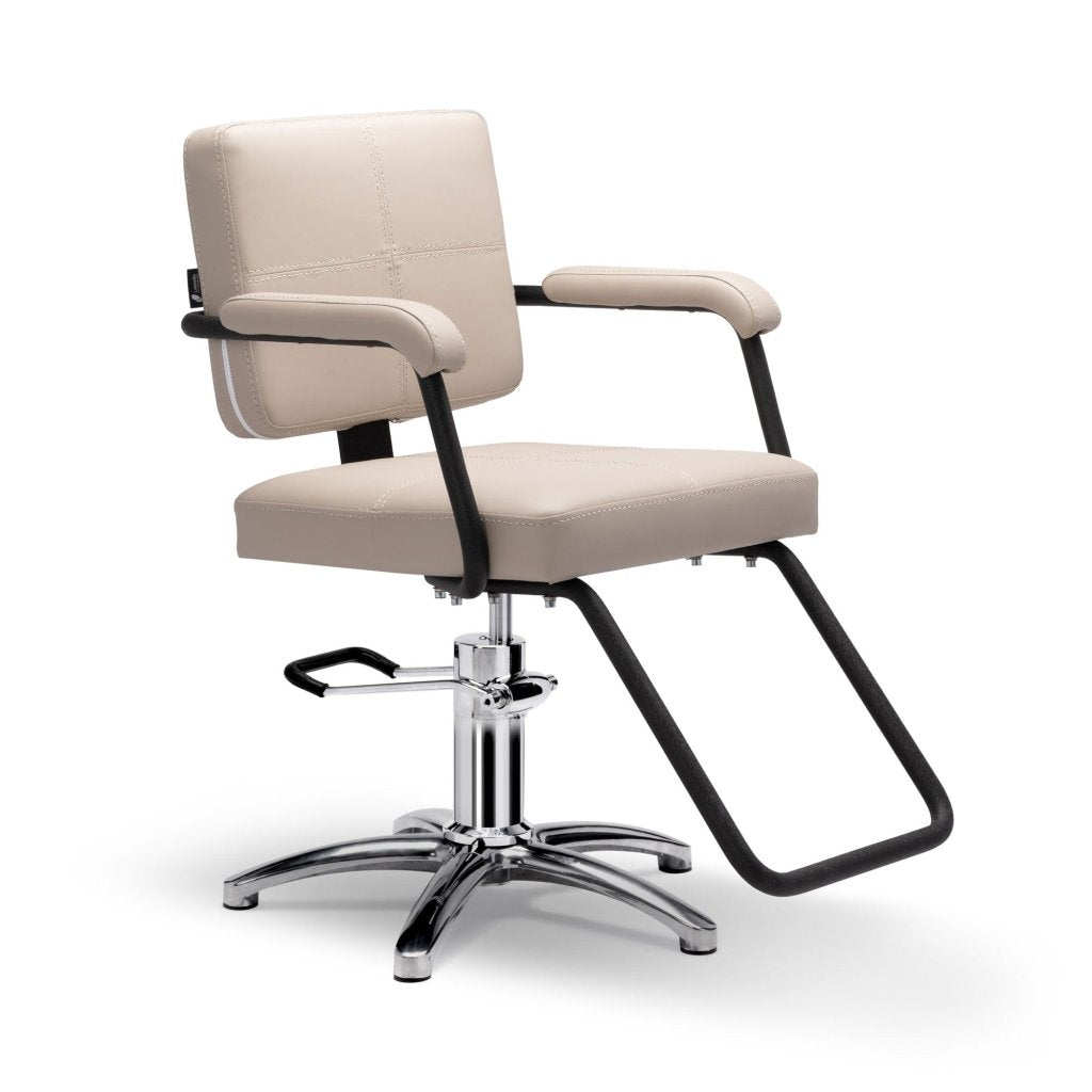 Lanvain ® Blake Styling Chair 63 - Professional Salon Hairdressing Chair with Adjustable Height & Footrest | Perfect for Salon, Barber Shop & Home Styling Station