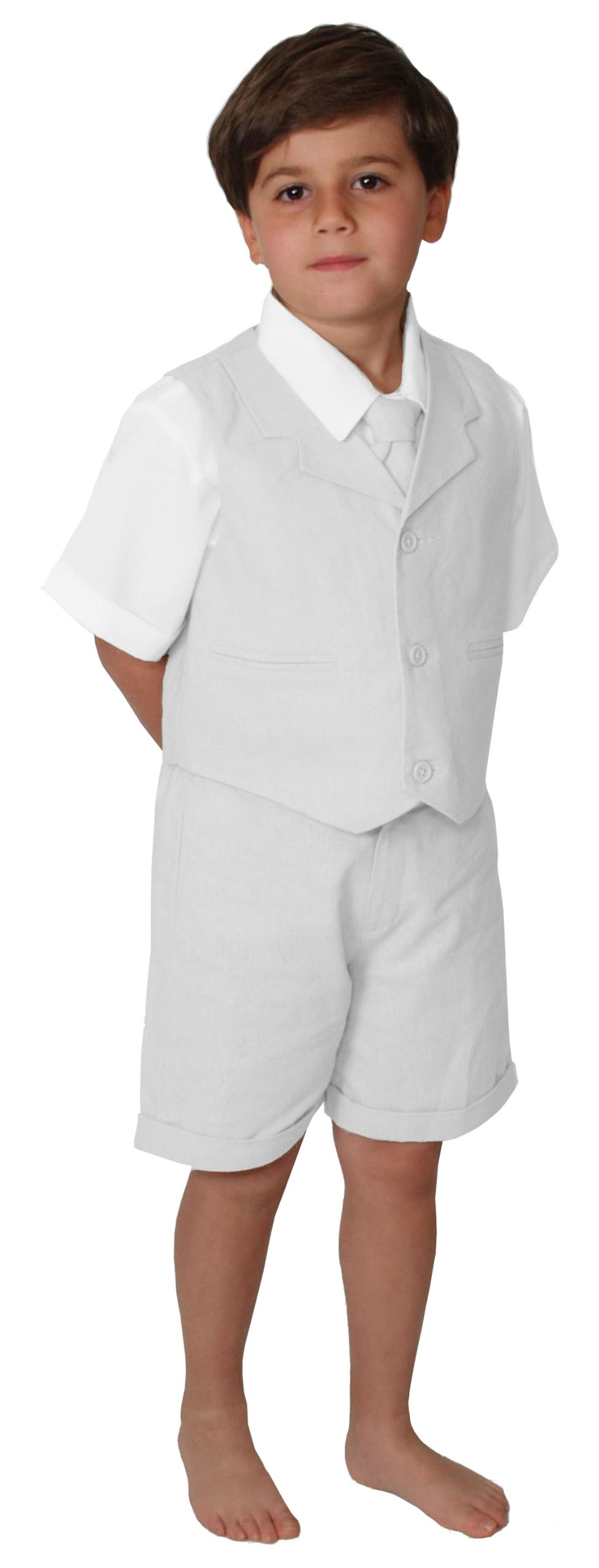 Gino Giovanni Baby & Toddler Boys Summer Outfit - Cotton Linen Blend Vest & Shorts Set for Casual Wear, Photoshoots & Special Occasions