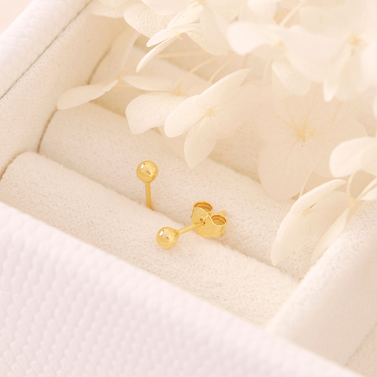 Delicate Gold Orb Stud Earrings for Women - Elegant Minimalist Jewelry for Everyday Wear, Parties & Gifts