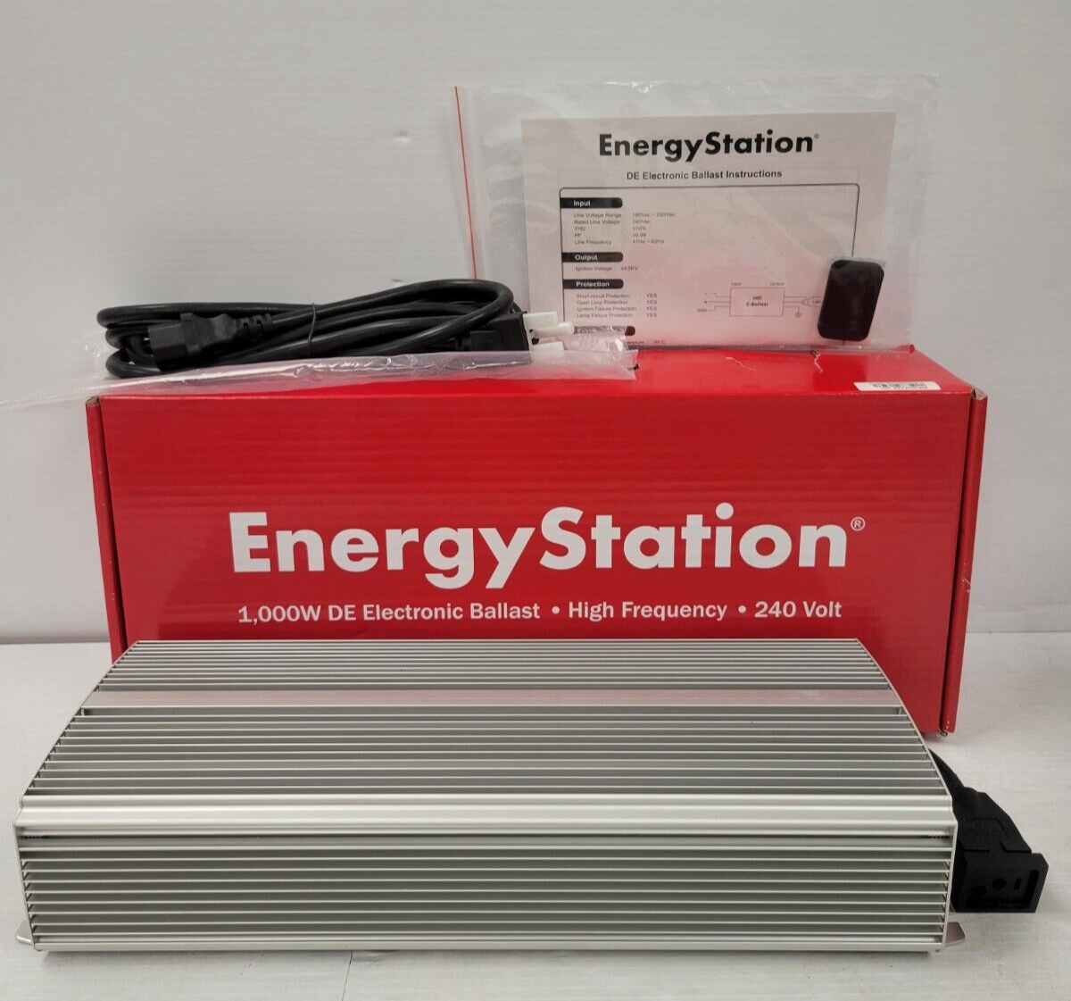 EnergyStation ES EB1000/DE 1000W Electronic Ballast for Hydroponic Grow Lights - High Efficiency Power Supply for Indoor Gardening & Greenhouse Use