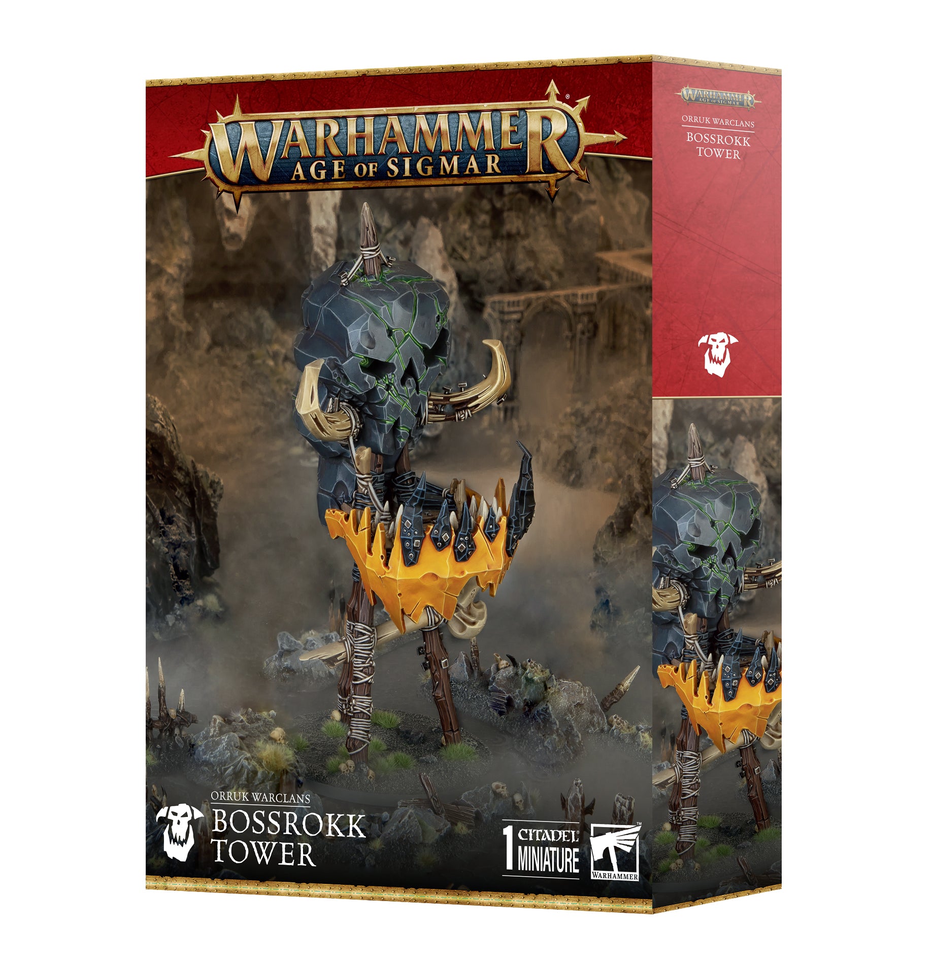Orruk Warclans Bossrokk Tower - AOS Miniature Wargaming Figure for Tabletop Battles & Fantasy Collectors