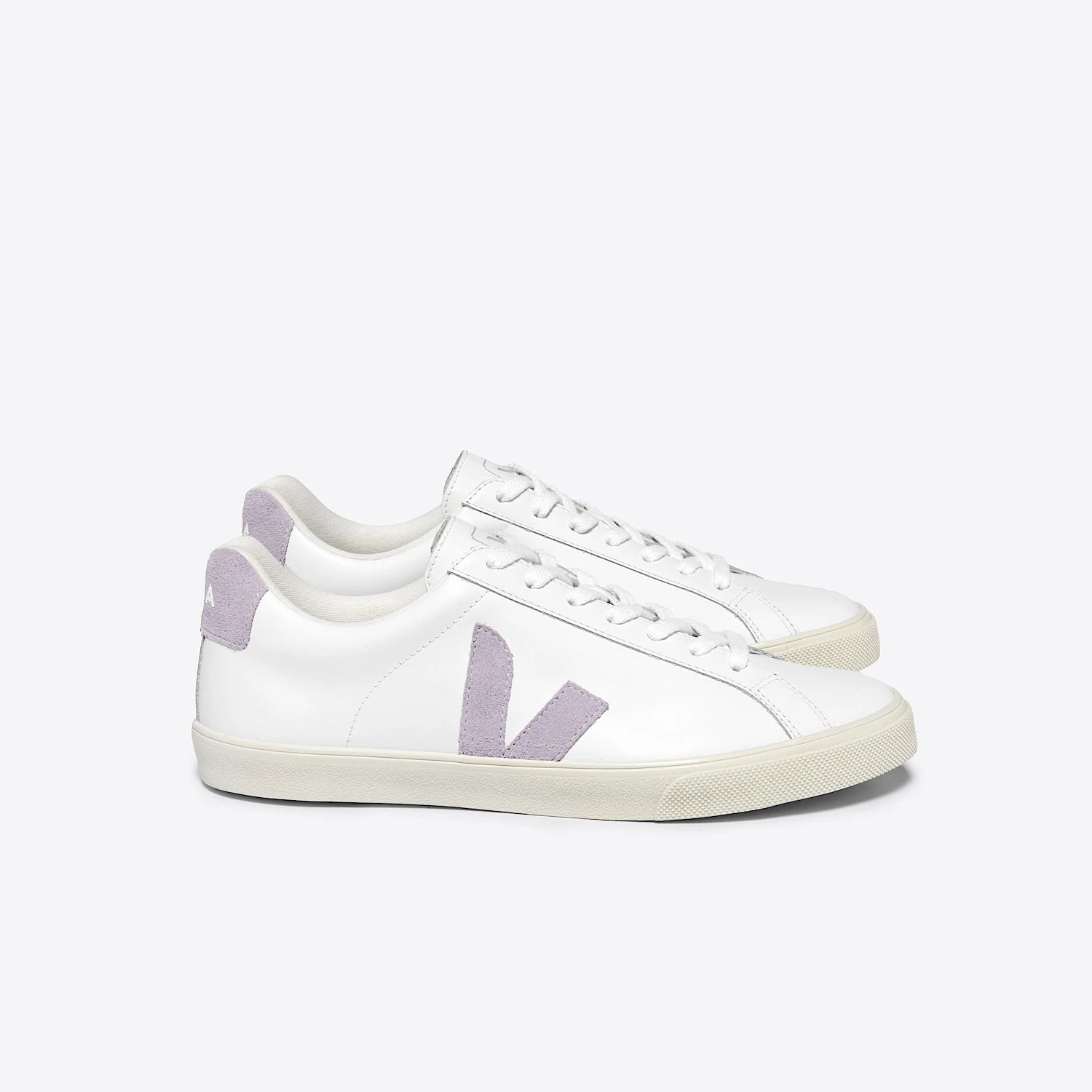 Veja Women's Esplar Leather Sneakers in White Parme - Comfortable & Stylish Vegan Shoes for Casual Wear, Work & Everyday Outfits
