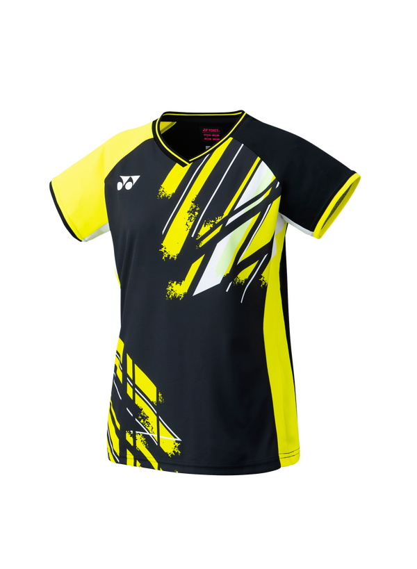 Yonex 20640 Women's Performance Tennis T-Shirt - Moisture Wicking, Breathable Fabric for Tournament Play - Black Athletic Top for Tennis, Training & Casual Wear