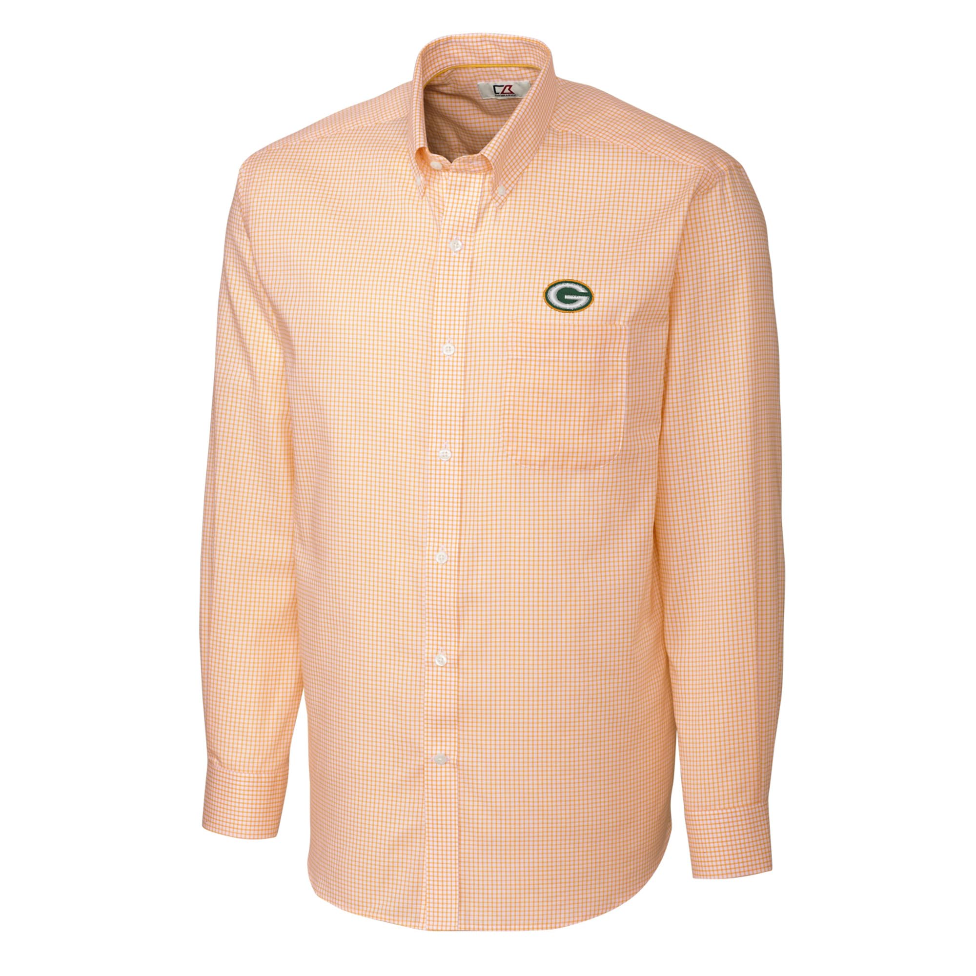 Cutter & Buck Men's NFL Big & Tall Epic Easy Care Tattersall Long Sleeve Button Down Shirt - Officially Licensed Football Jersey for Casual Wear & Game Day Outfits