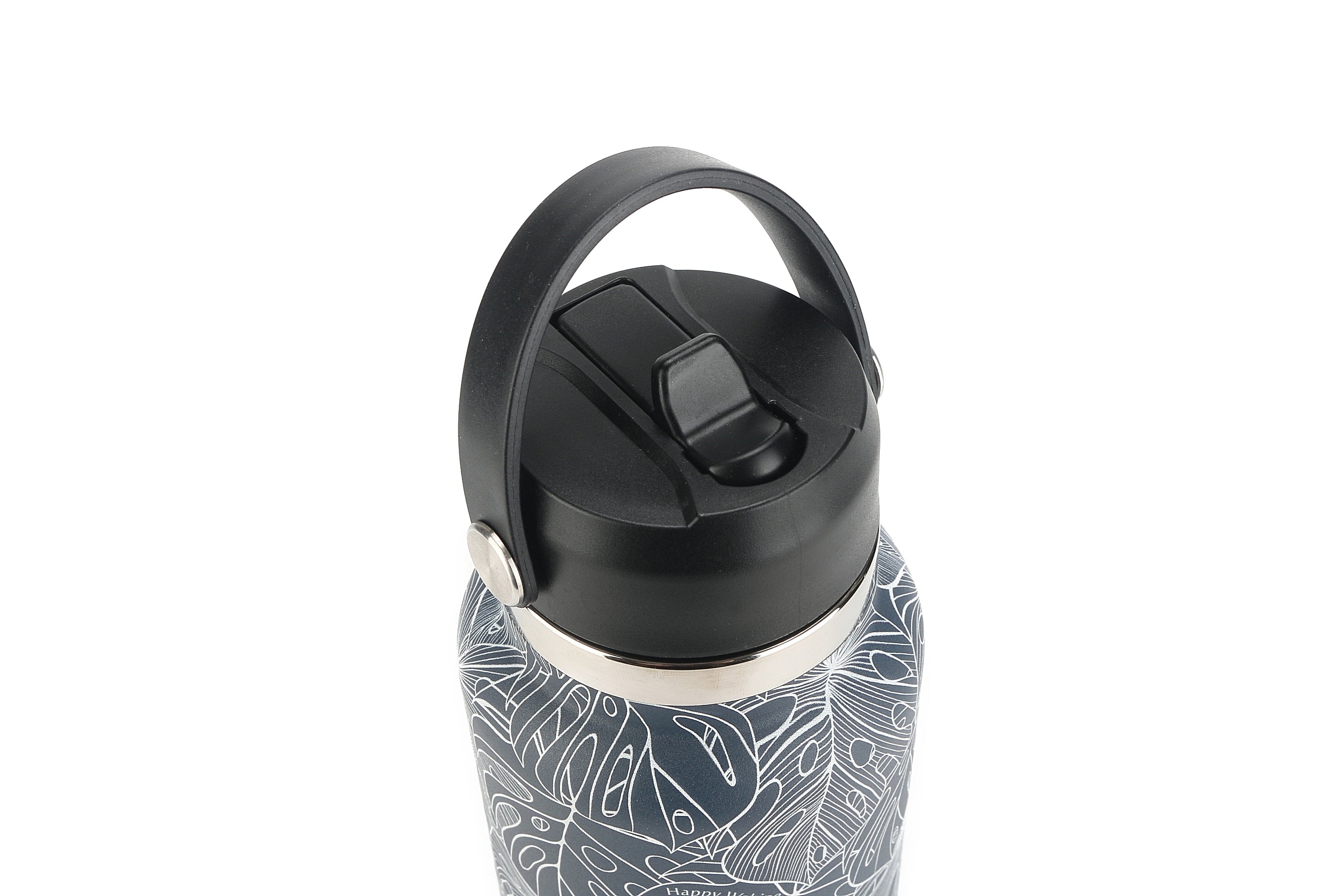 32oz Insulated Stainless Steel Water Bottle with Monstera Leaf Design - Keeps Drinks Cold for 24 Hours & Hot for 12 Hours - Perfect for Gym, Hiking, Office & Outdoor Activities
