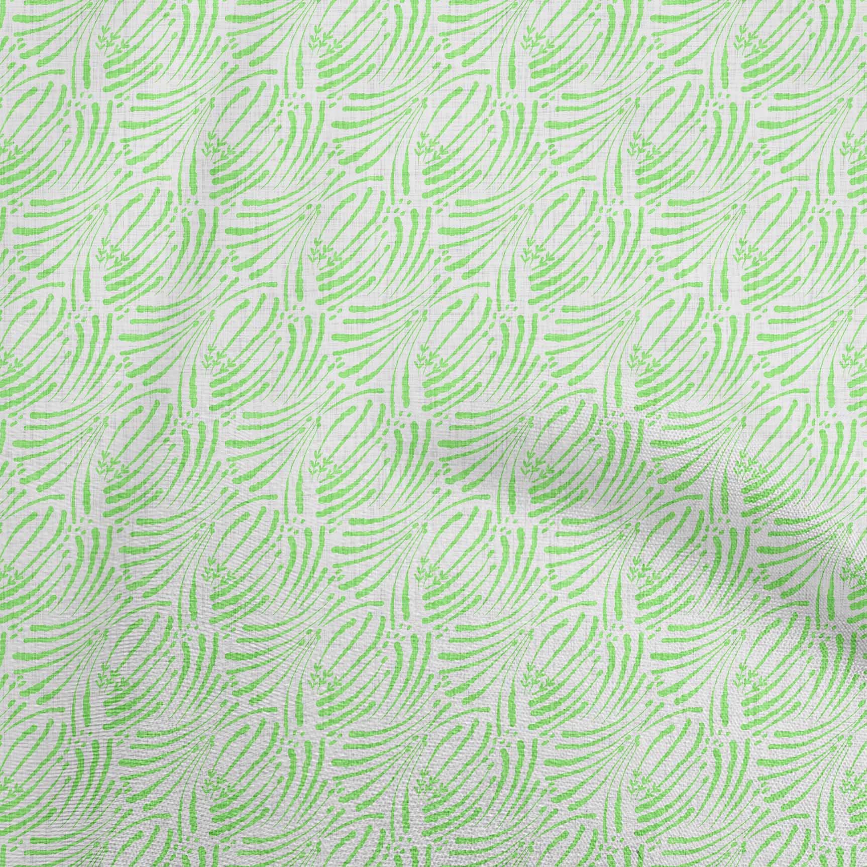 oneOone Rayon Green Abstract Printed Fabric by The Yard - 56 Inch Wide for DIY Clothing, Dresses, Quilting & Home Decor Sewing Supplies | Soft & Lightweight Material