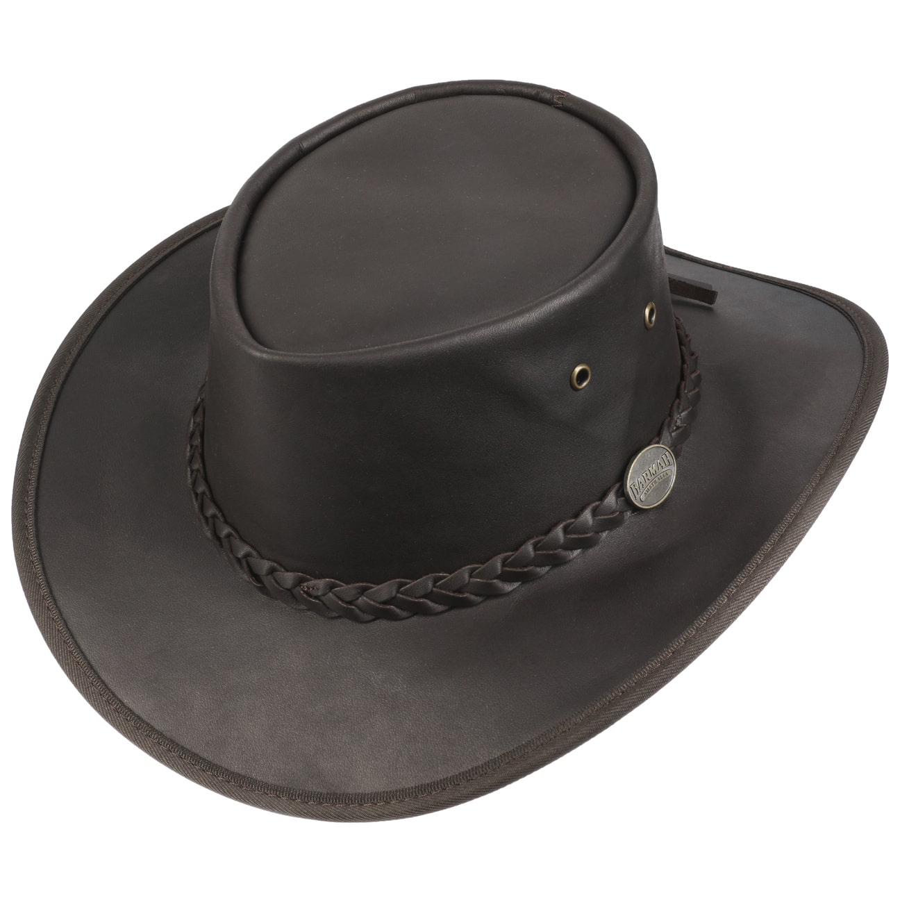 Premium BARMAH Outback Leather Hat - Durable & Stylish Cowhide Bush Hat for Men & Women - Perfect for Outdoor Adventures, Hiking, and Travel