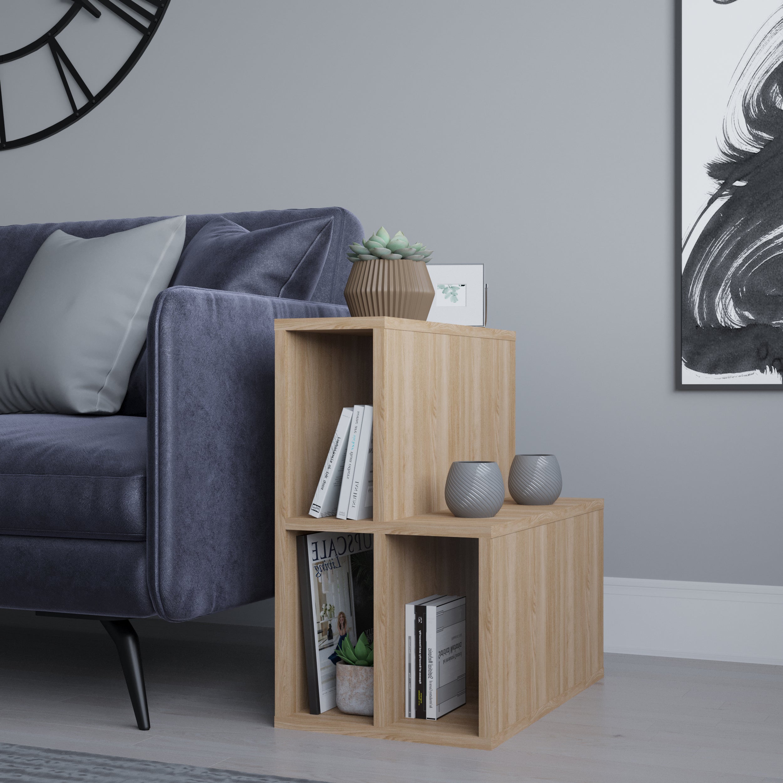 Lemont Side Table - Modern End Table with Storage Shelf for Living Room, Bedroom, or Office - Perfect for Small Spaces & Home Decor