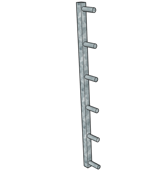 Galvanized End Fixture for 6 Rail Continuous Fencing Panels - Heavy Duty Metal Fence Connector for Farm, Garden & Ranch Security
