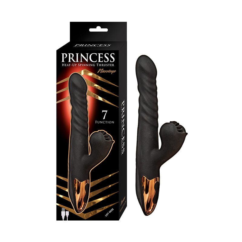 7 Function Dual Motor Princess Heat Up Spinning Thruster Black – Powerful Personal Massager for Relaxation, Stress Relief & Muscle Recovery at Home or Spa