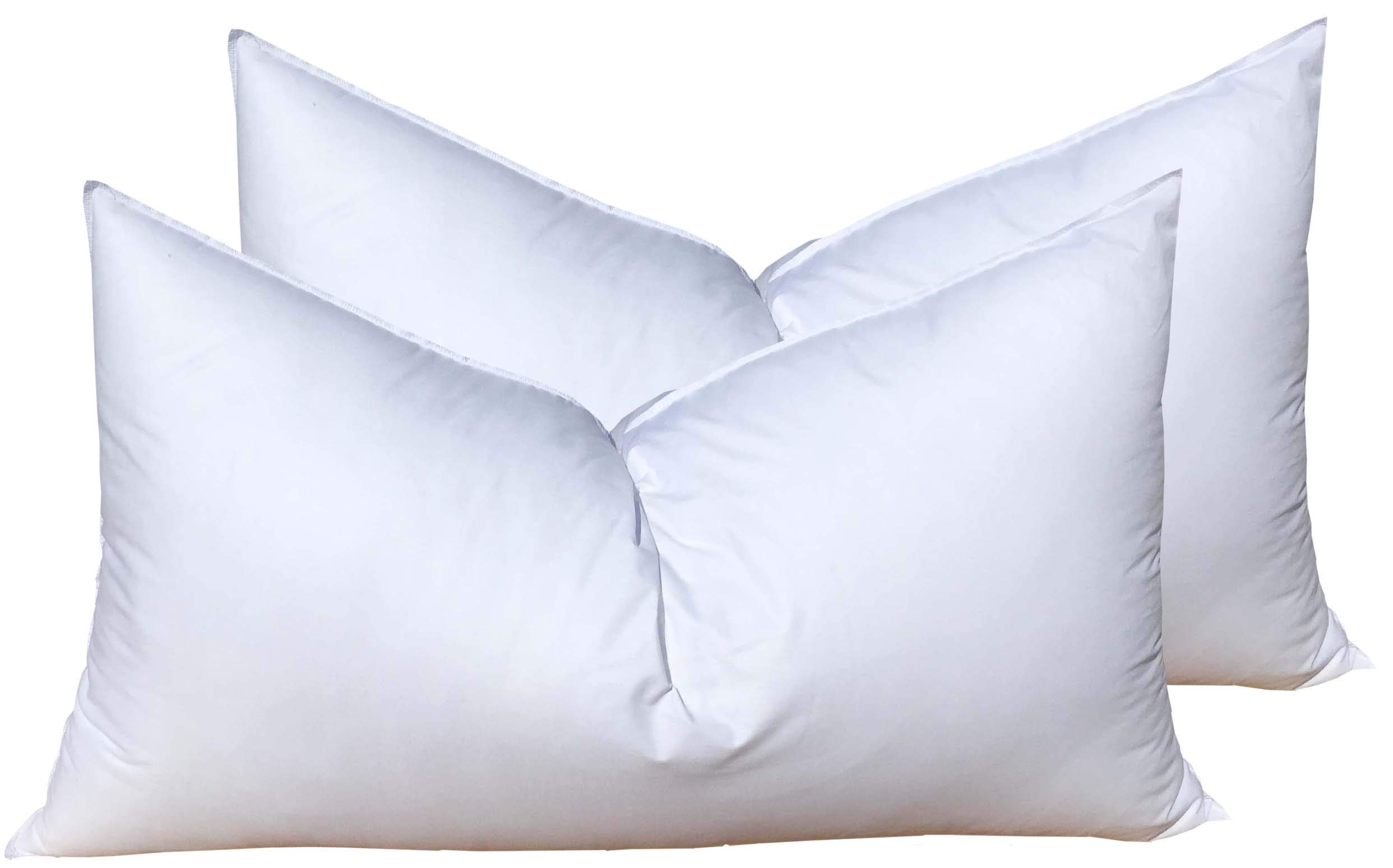 Pillowflex Synthetic Down Alternative Pillow Set - 2 Pack Plush & Soft Faux Down Throw Pillow Inserts 12x18 Inches for Bed, Sofa & Couch - Perfect for Sleeping, Decor & Comfort
