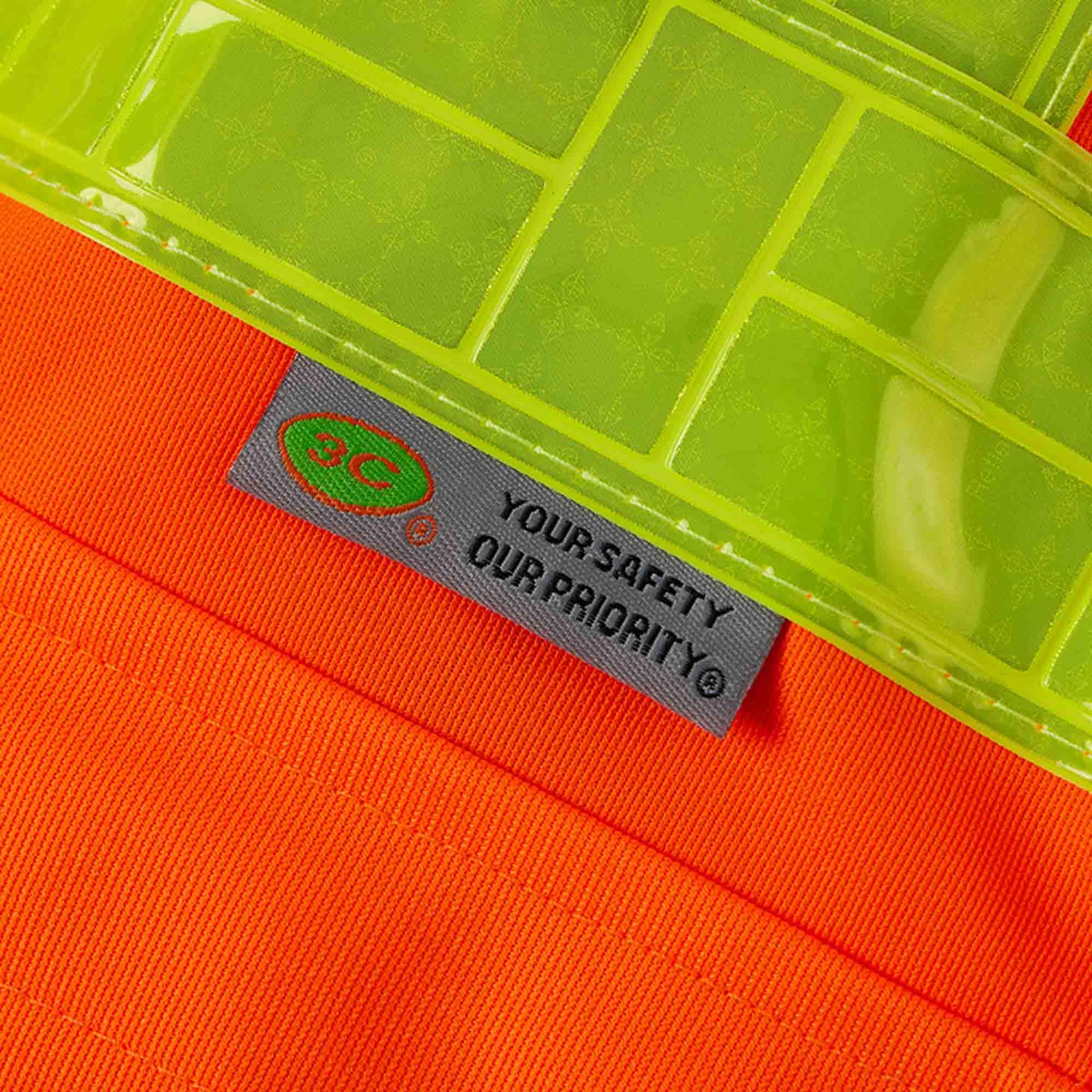10 Pack High Visibility LED Safety Vest with Yellow PVC Reflective Strips - ANSI Class 2 Certified, Zipper & Pockets - Neon Orange for Construction, Road Work & Emergency Responders