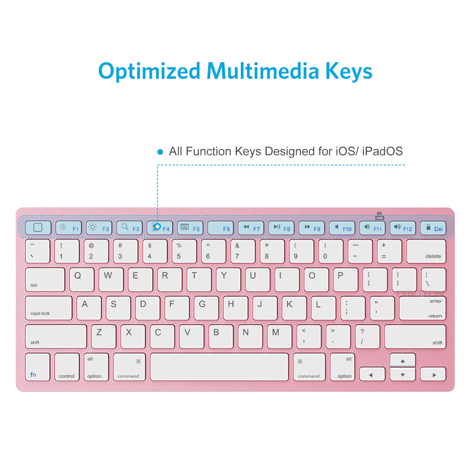 OMOTON Bluetooth Keyboard for iPad 10th Gen, iPad 10.2 (9th/8th/7th Gen), iPad Pro 13/12.9/11 inch, iPad Air 13/11 inch (5th/4th Gen), iPad Mini - Slim Wireless Keyboard with Rose Gold Finish - Perfect for Typing, Office Work & Travel Use